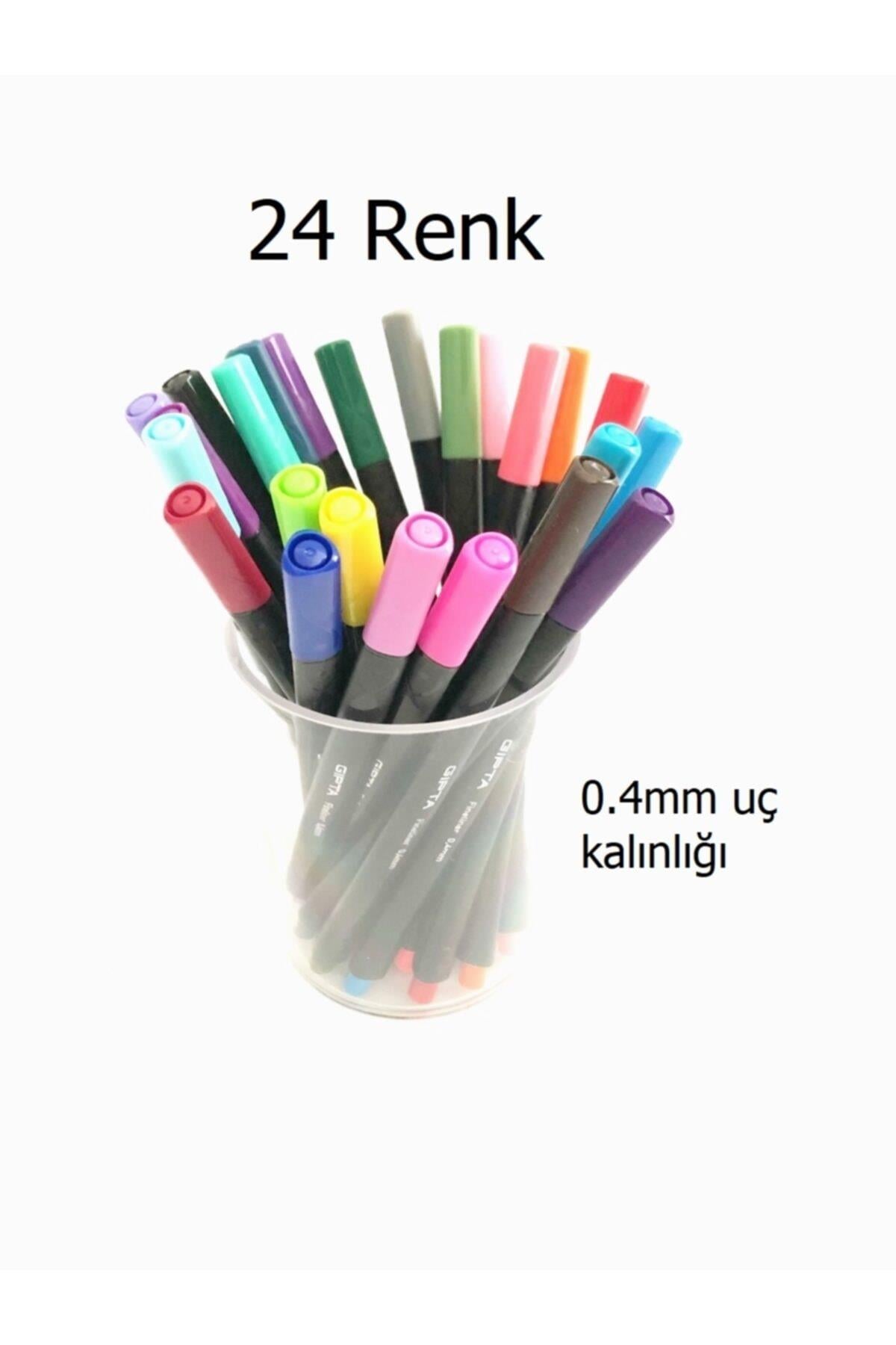Fıneliner 0.4mm 24 Renk Kristal Kalemlikli Set