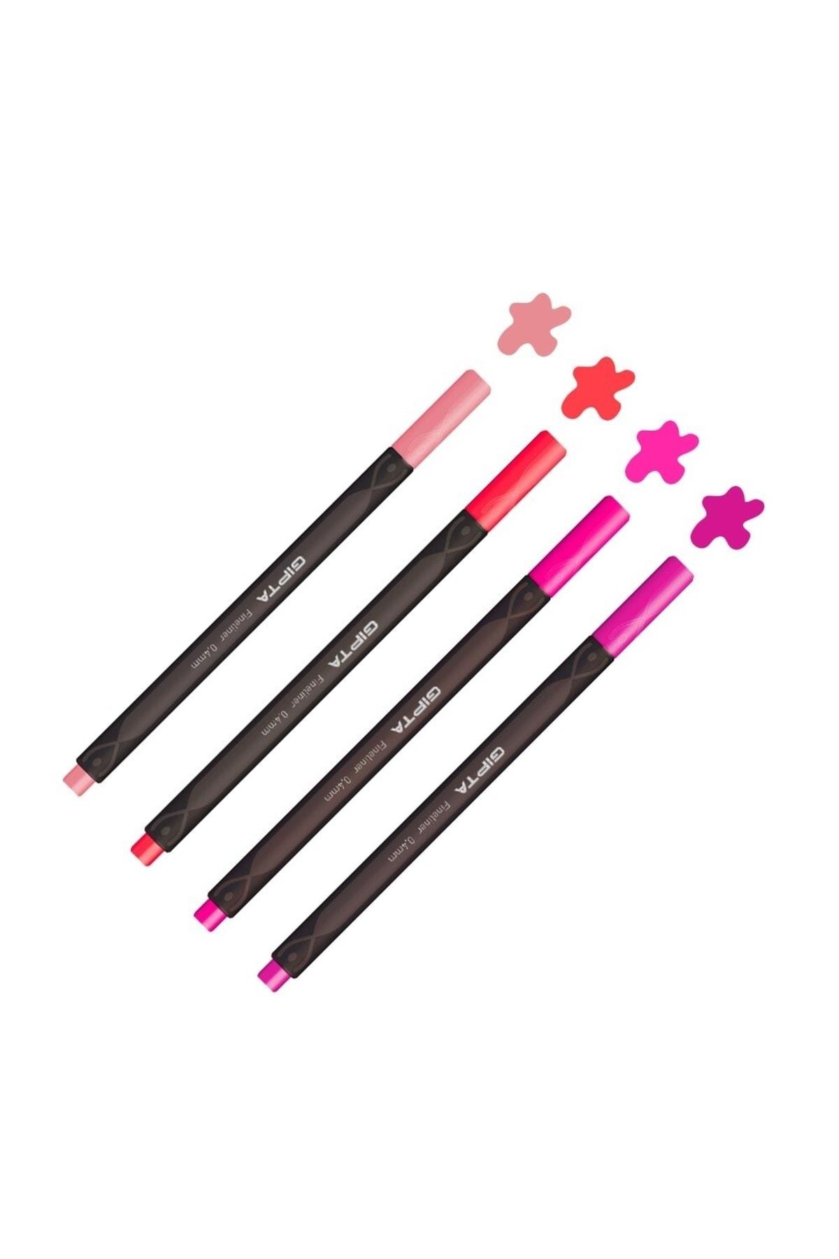 Fineliner Pembe Renkler Seti 0.4 Üçgen