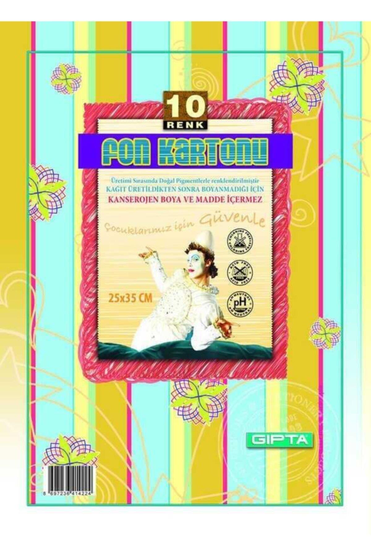 Fon Kartonu 25*35 10 Renk Poşetli