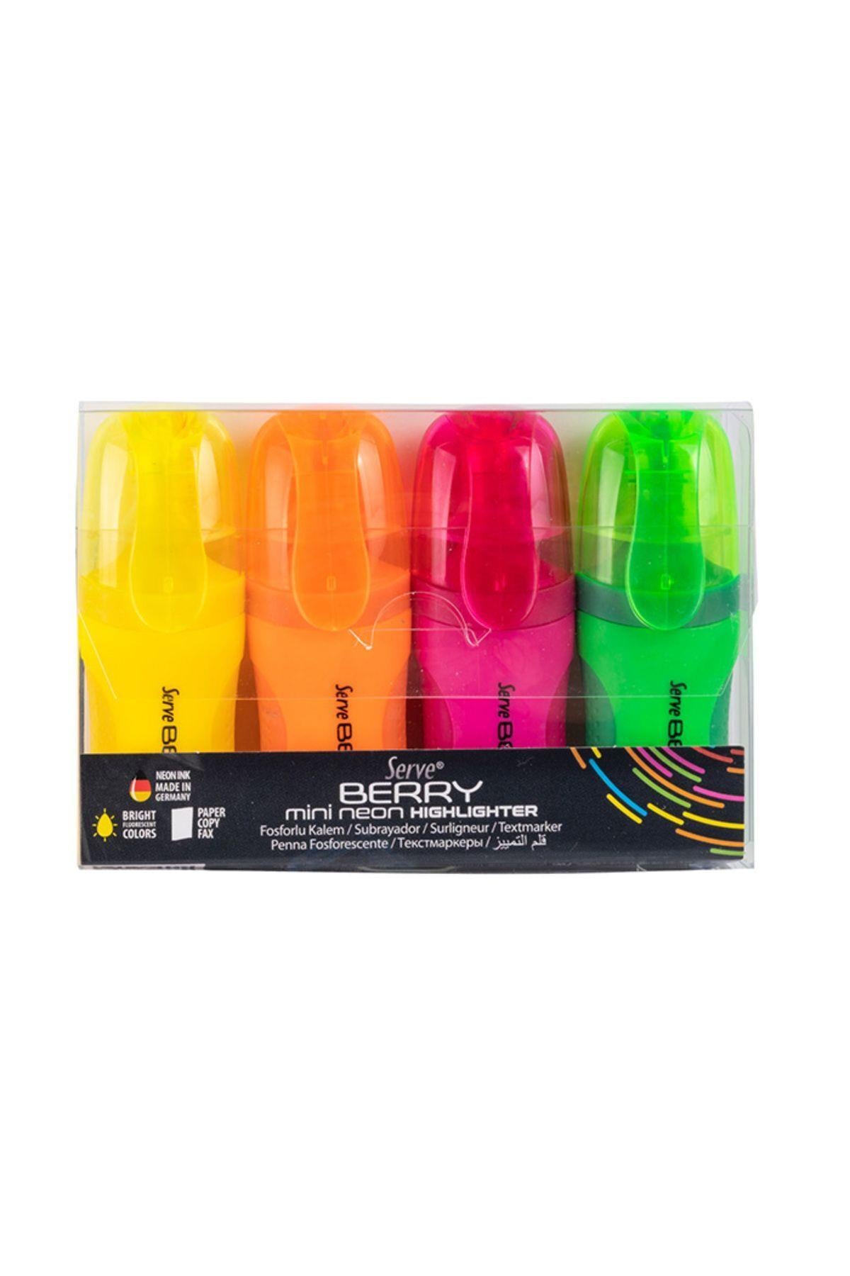 FOSFORLU KALEM BERRY SET NEON 4 LÜ