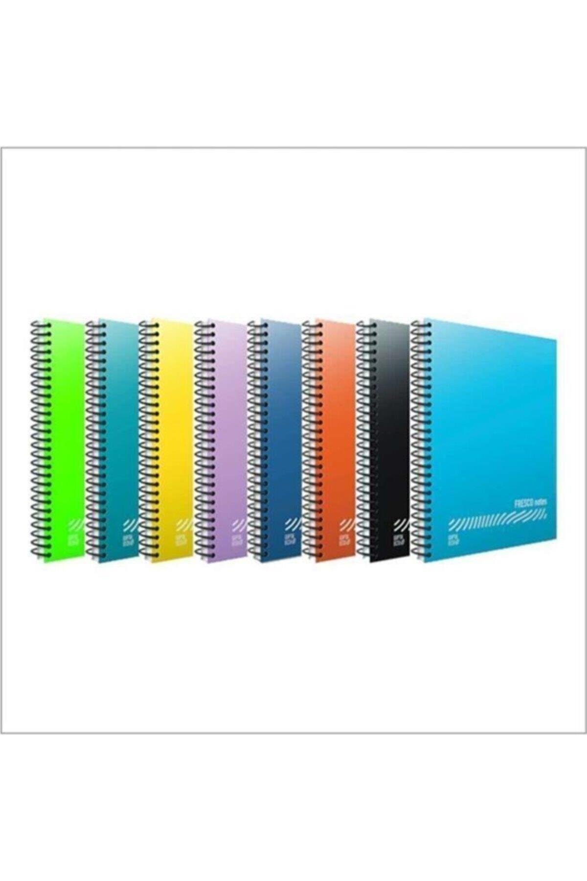 Fresco Spiralli Düz Plastik Defter A5 96 Yp Kareli 4945