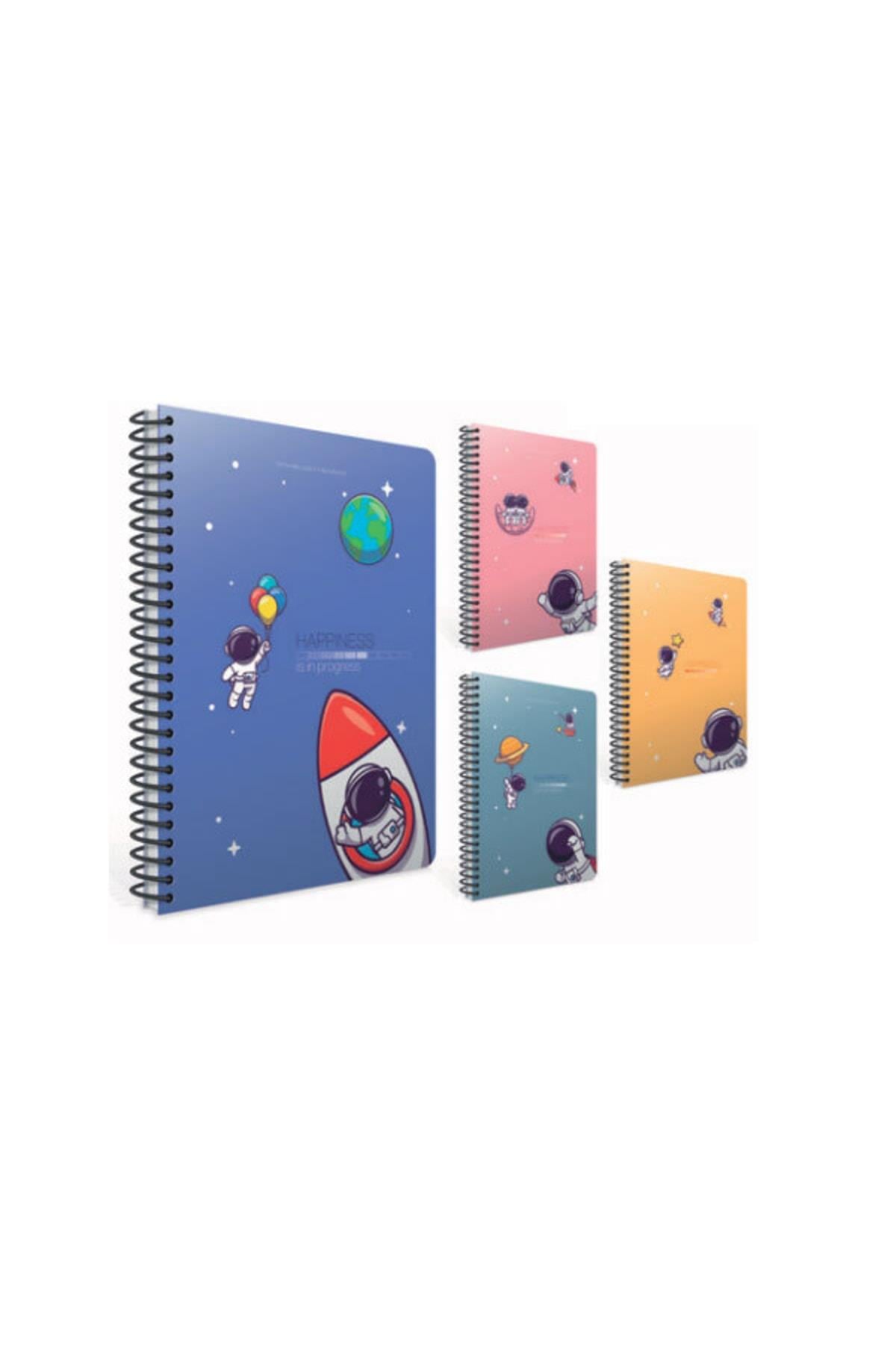 Happiness Spiralli Karton Kapak Defter A4 80 Yaprak Kareli