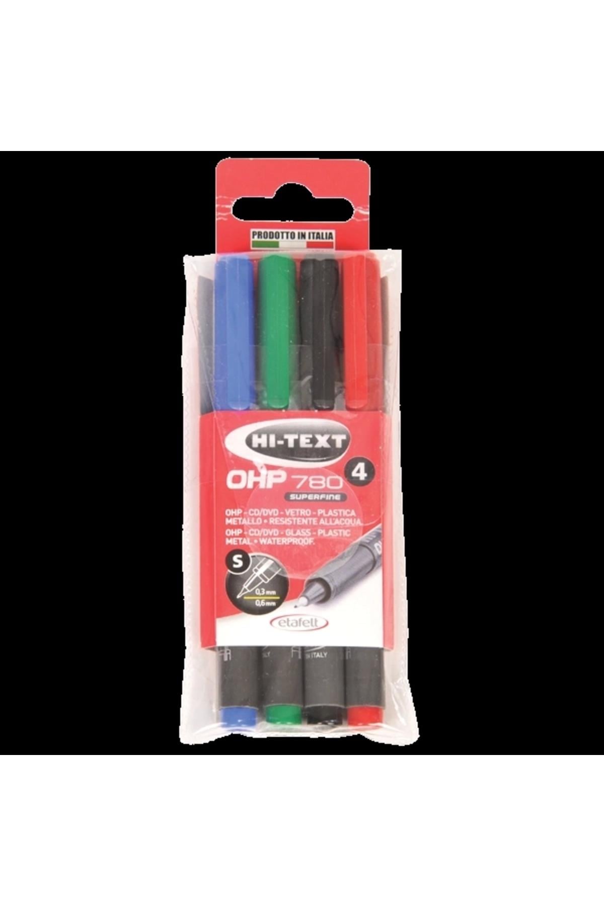 Hi Text Asetat Kalemi Permanent S Seri 4 Renk 780s4pvc