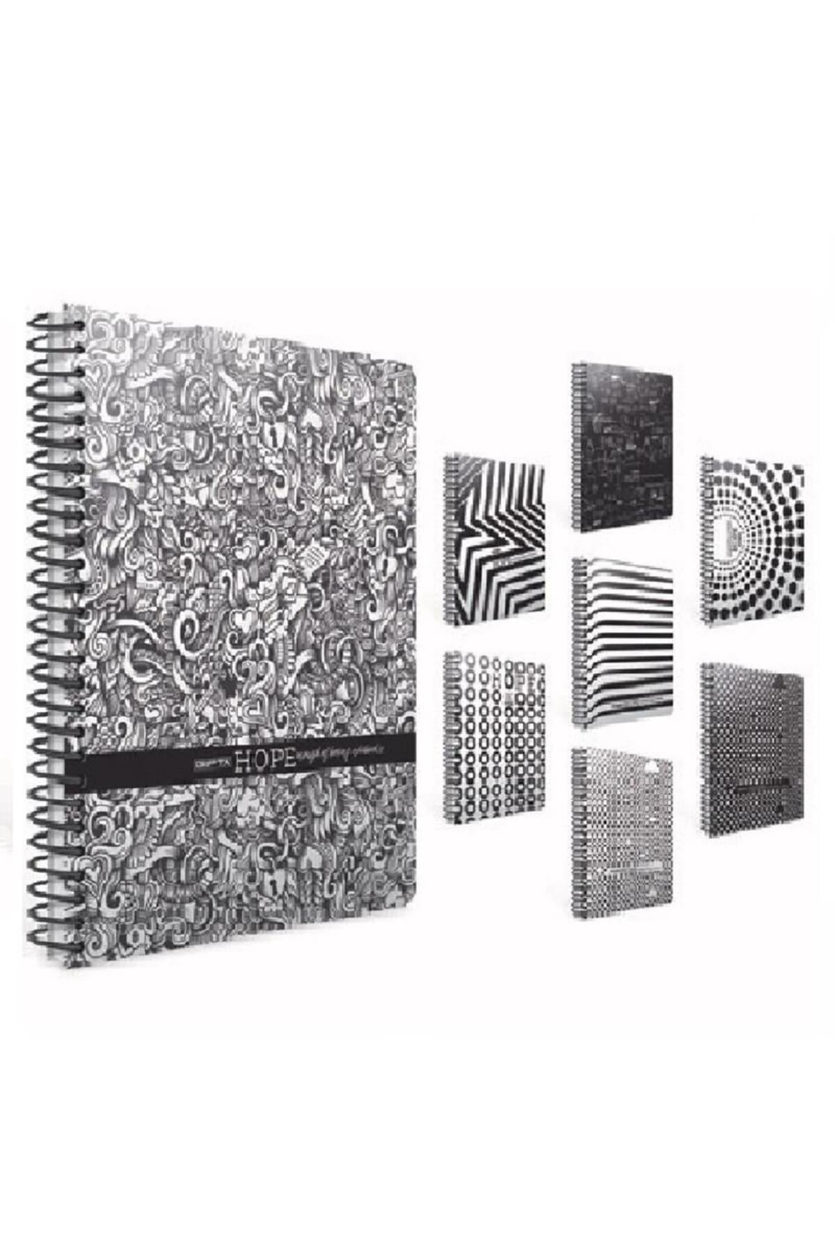 Hope Defter Spiralli Karton Kapak 18,5x26 80 Yaprak Kareli