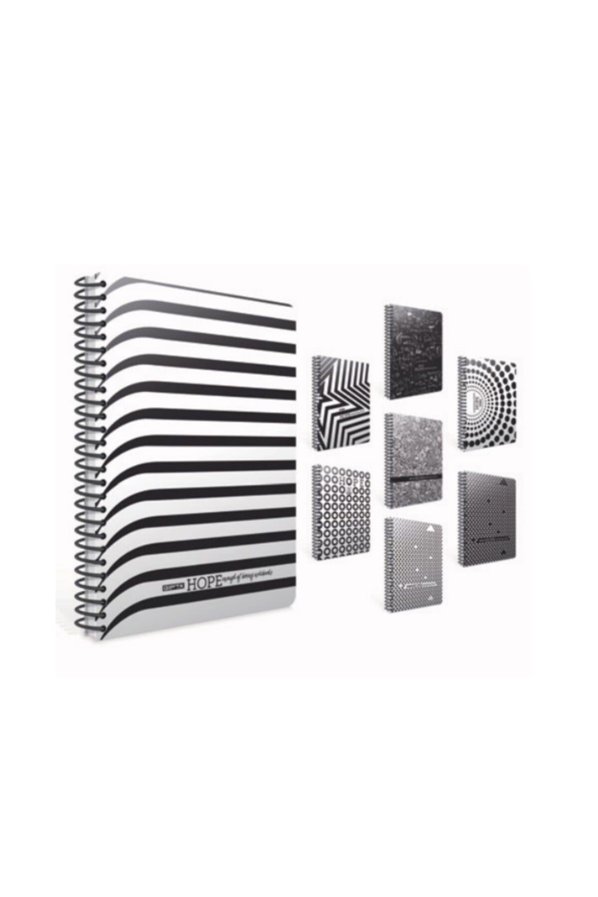 Hope Spiralli Ofset Pp Kapak Defter 19x26cm 80 Yaprak Çizgili (4 Lü Paket) 1190