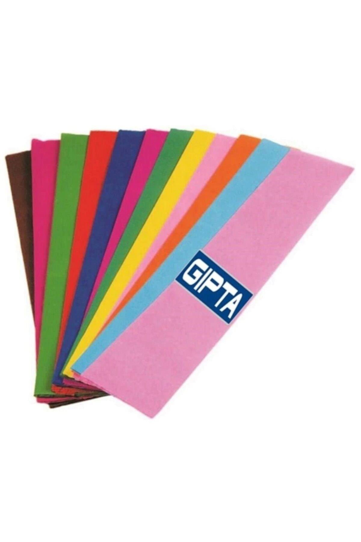 Krapon Kağıdı 50x200 Cm. 10 Adet. 10 Farklı Renk