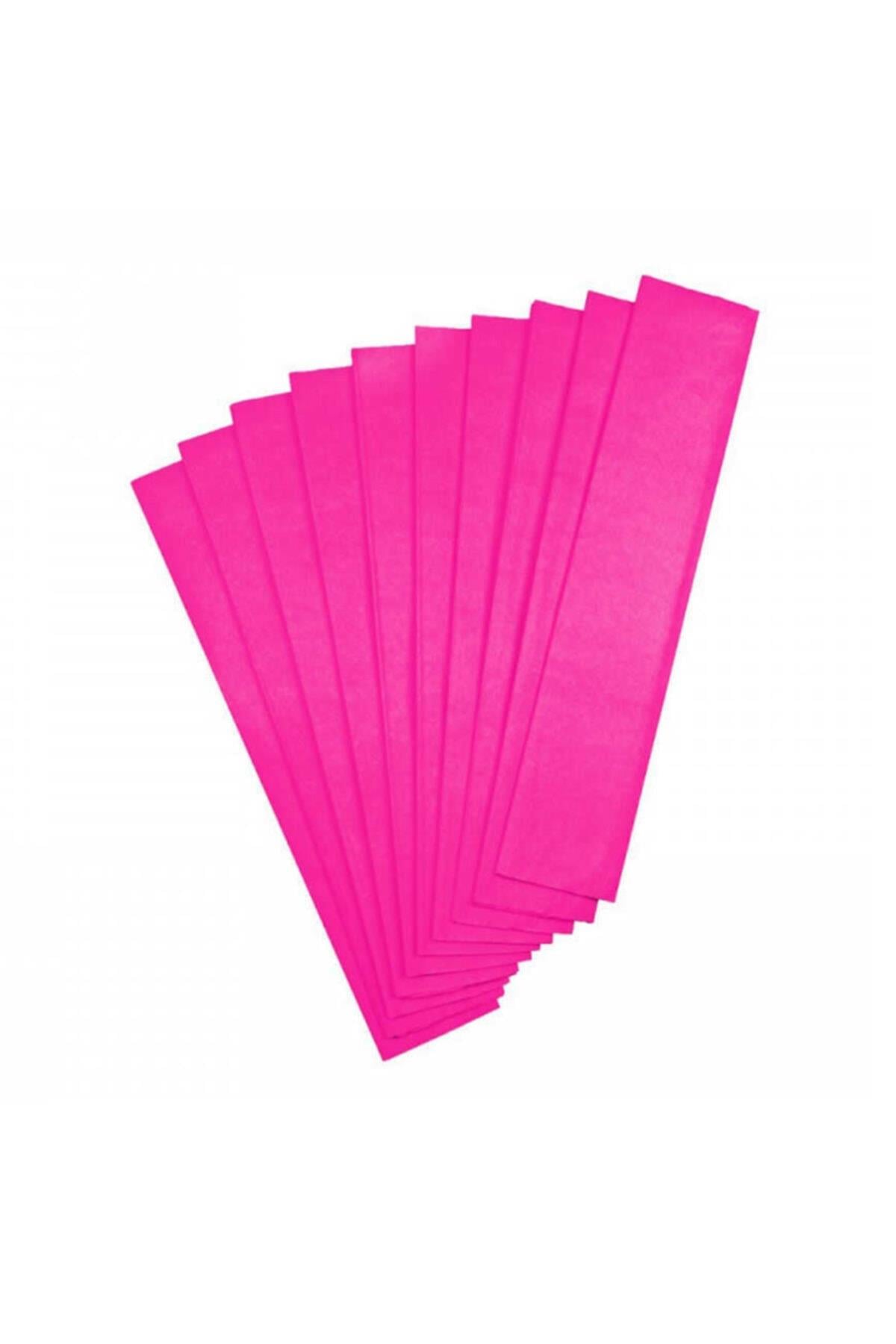 Krapon Kağıdı. Pembe Renkli. 50x200 Cm. 10 Adet