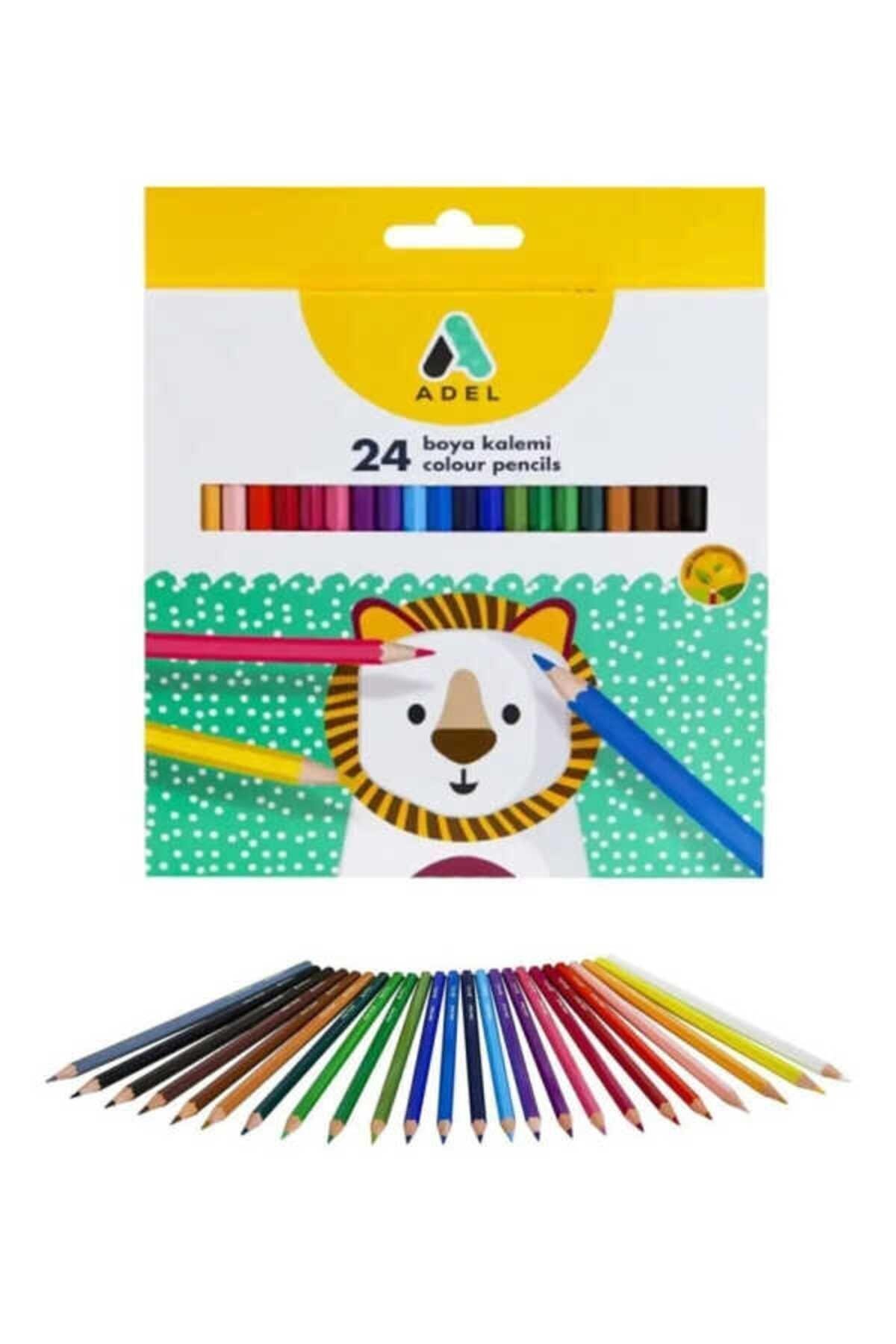 Kuru Boya Kalemi 24 Renk Tam Boy