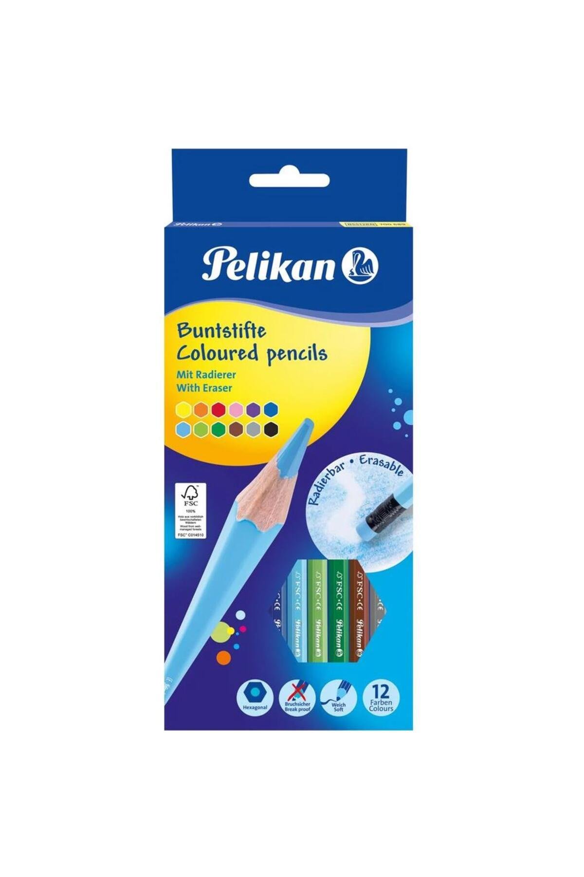 Kuru Boya Kalemi Silgili 12 Li 700689