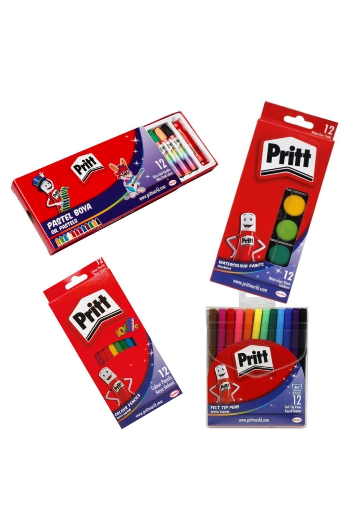 Kuru Boya Keçeli Kalem Sulu Boya Pastel Boya Öğrenci Boya Seti