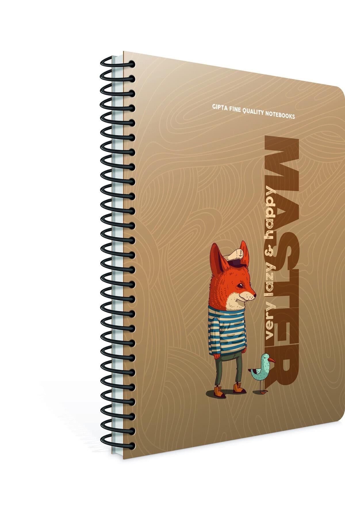 Lazy Master Spiralli Karton Kapak Defter 17X24Cm 80 Yaprak Kareli (4 Lü Paket) 6168