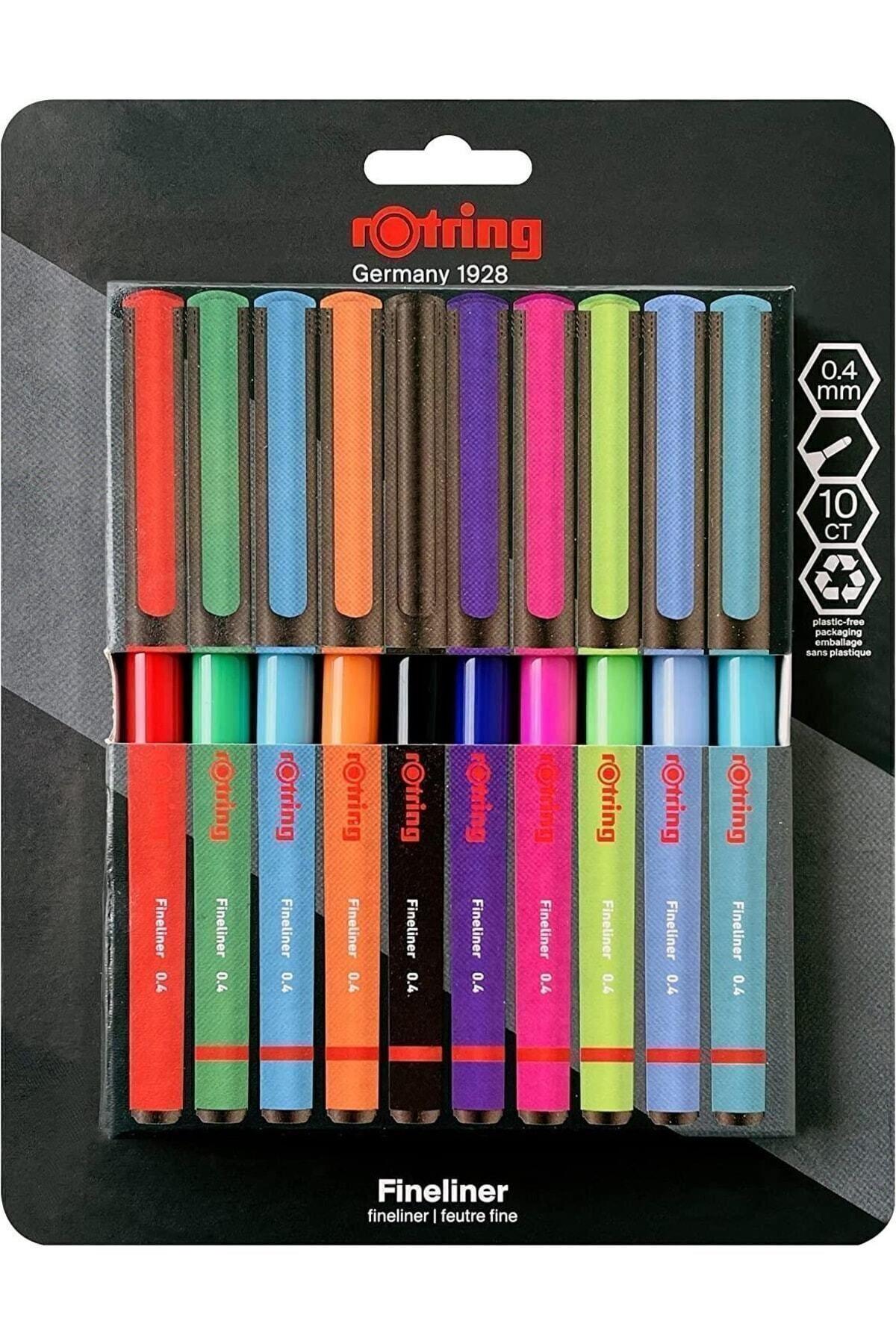Liner Fineliner Karışık Renk Keçe Uçlu Kalem 10'lu Kutu