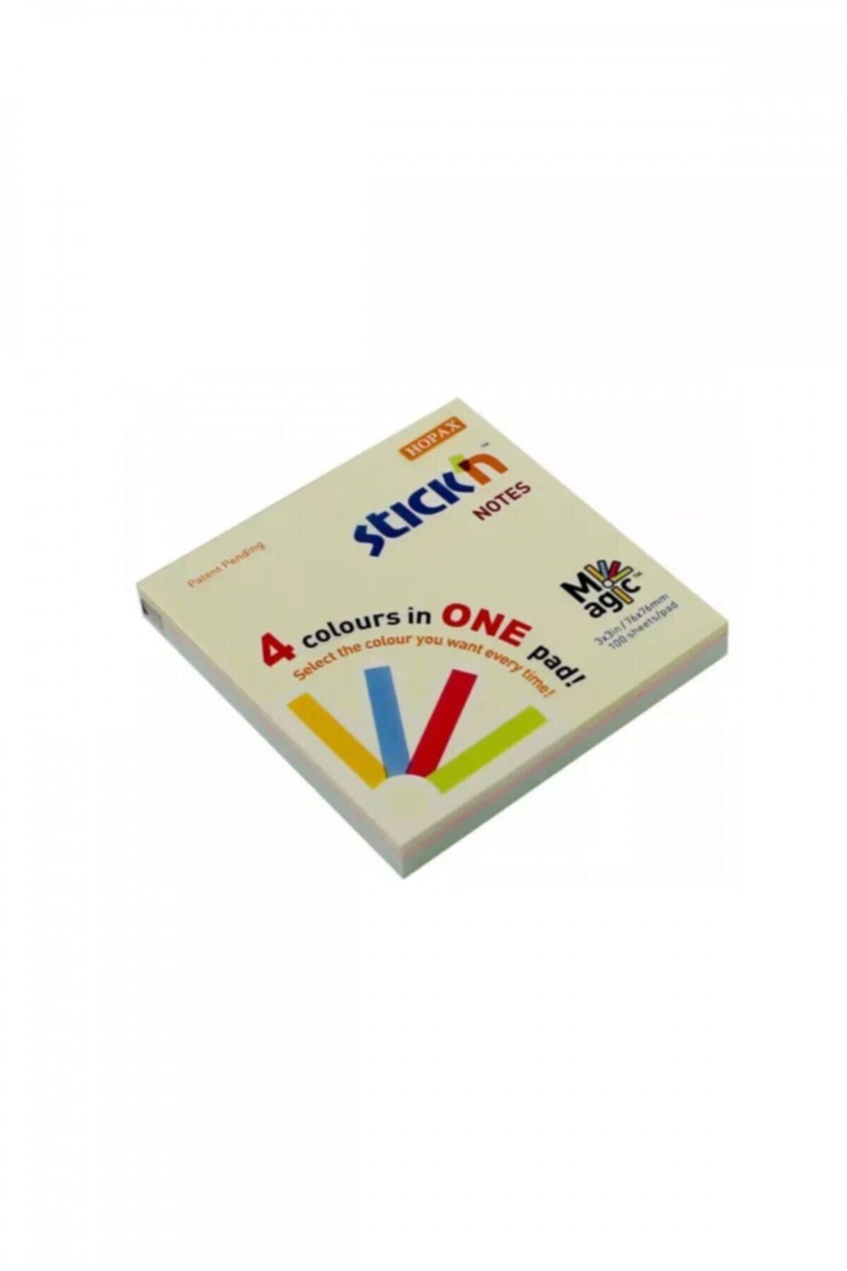 Magic 4 Pastel Renk 76x76 100 Yaprak Stickn Yapışkanlı Not