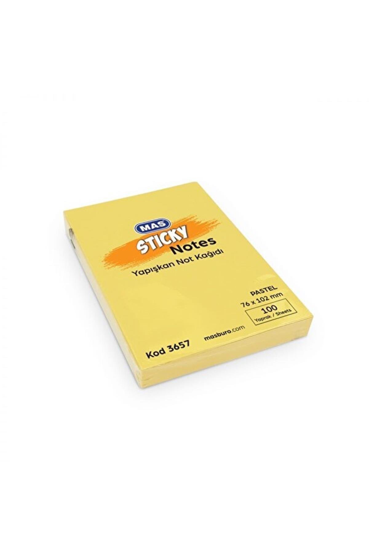 Marka: 3657 Yapışkanlı Not Kağıdı 76mmx102mm 100 Sayfa Pastel Sarı Kategori: Fotokopi Ve Baskı K