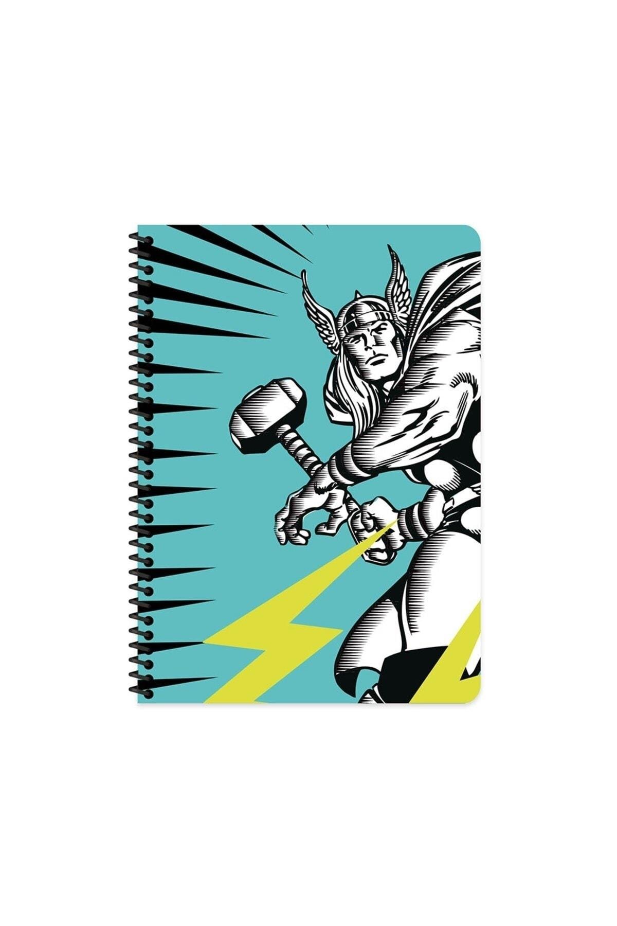 Marvel Seri2 16,5 x 22,5 80 Yp. Kareli Karton Kapak Spiralli Defter