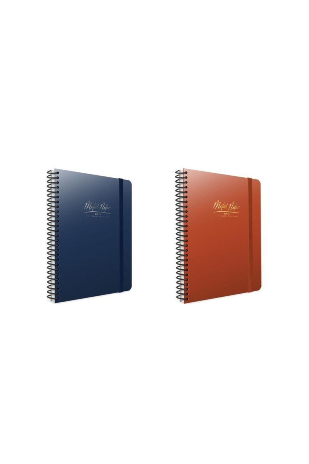 Metal Notes Spiralli Plastik Kapak 17x24 80 Yp. Çizgili Defter 2'li