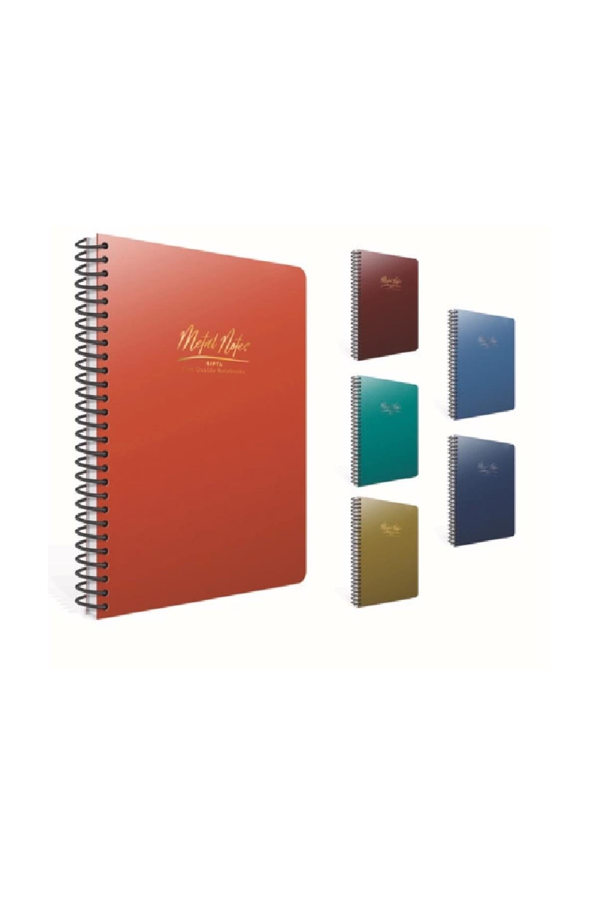 Metal Notes Spiralli Pp Kapak A6 80yp. Çizgili Defter