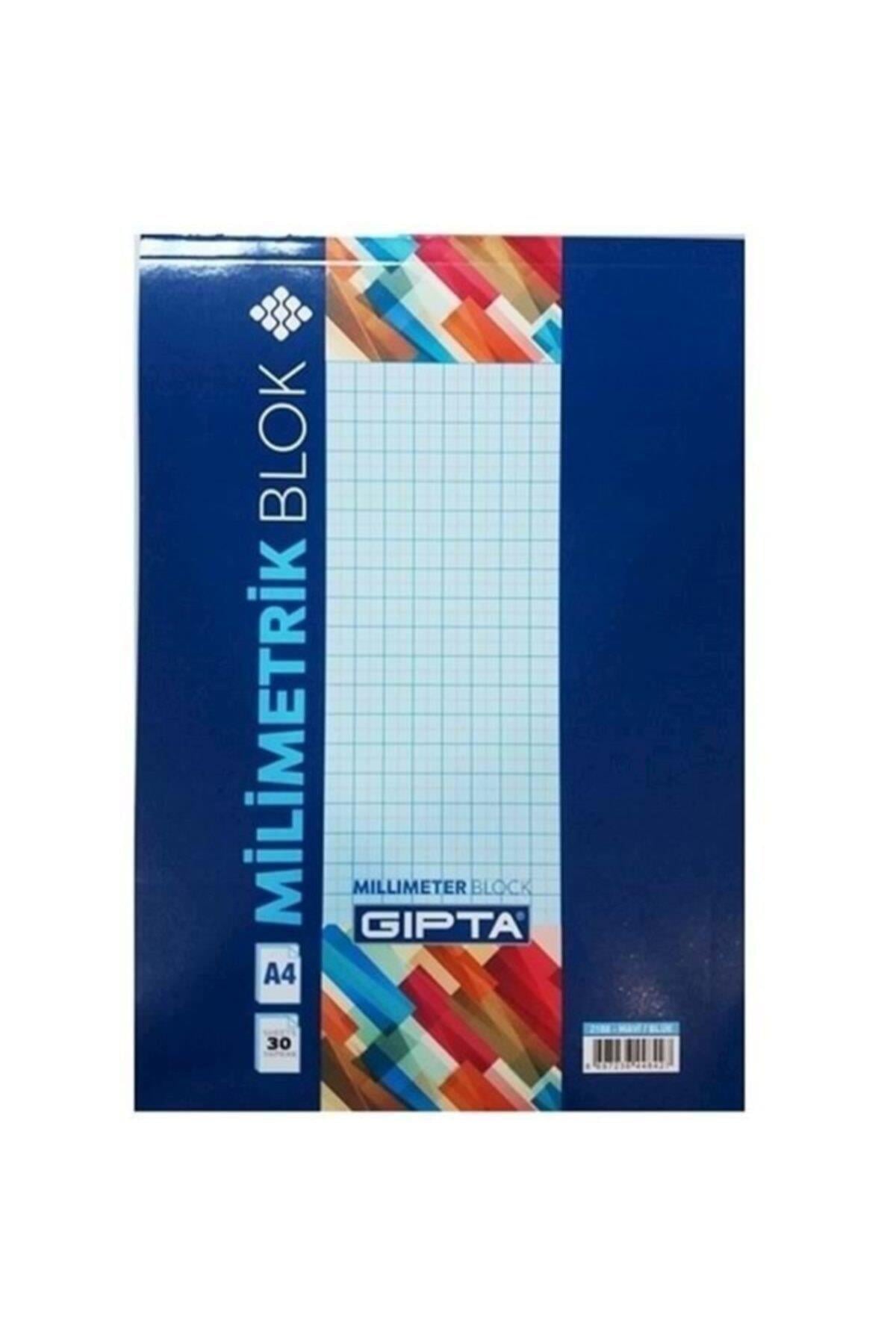 Milimetrik A4 Tel Dik. Bristol Kapak Bloknot (not Defteri) Mavi Yapraklı 30 Yp. (6 Lı Paket)