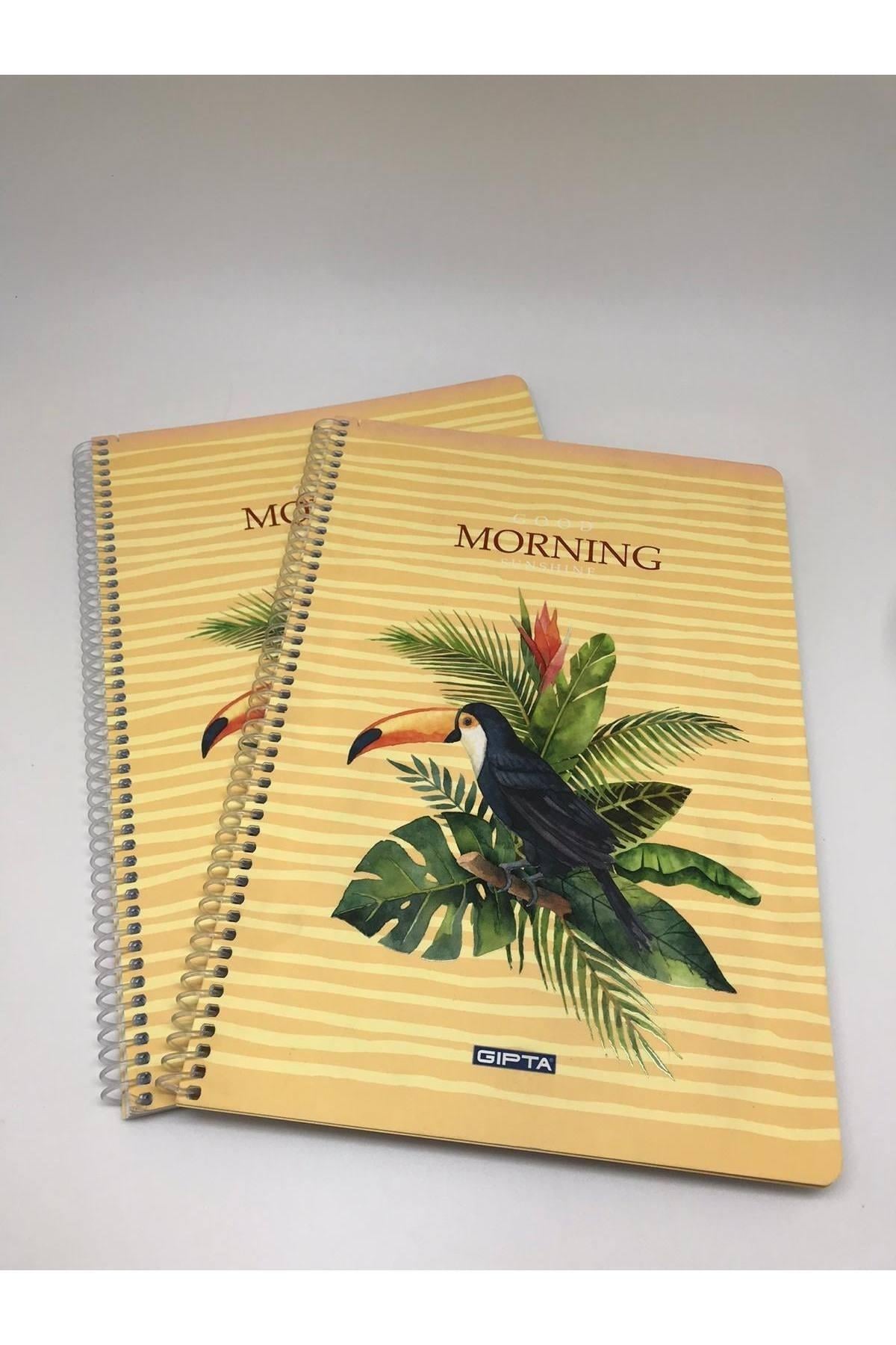 Morning Spiralli Karton Kapak A4 80 Yaprak Kareli Defter 2'li