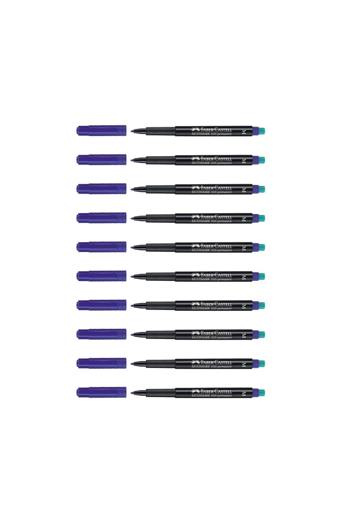 Multimark 1525 Permanent Asetat Kalemi 1.0 Mm (M) Mavi 10`lu Kutu