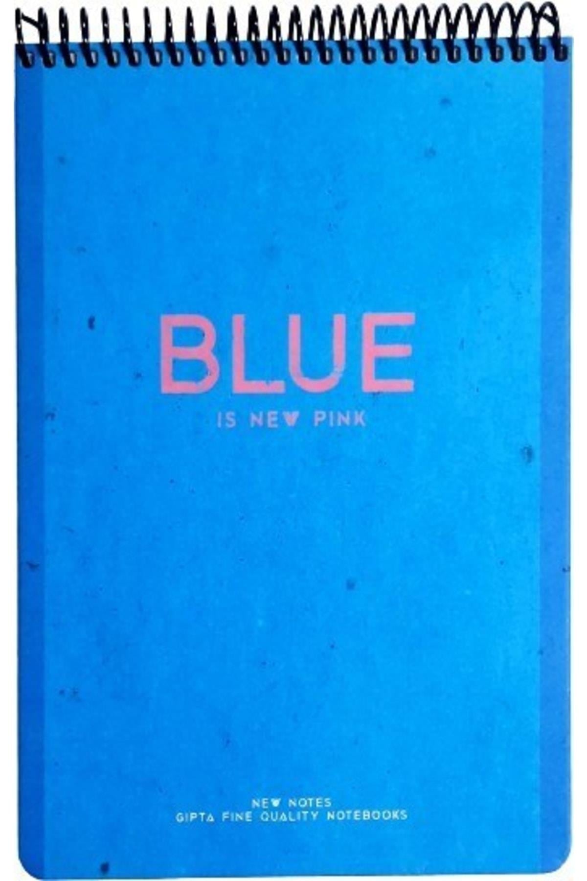 New Notes Blue Is New Pink Spiralli Sert Kapak 100 Yaprak 17x24 Kareli Bloknot