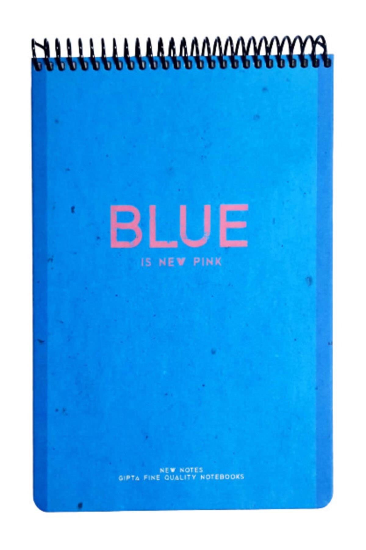 New Notes Blue Is New Pink Spiralli Sert Kapak 100 Yaprak 17x24 Kareli Bloknot