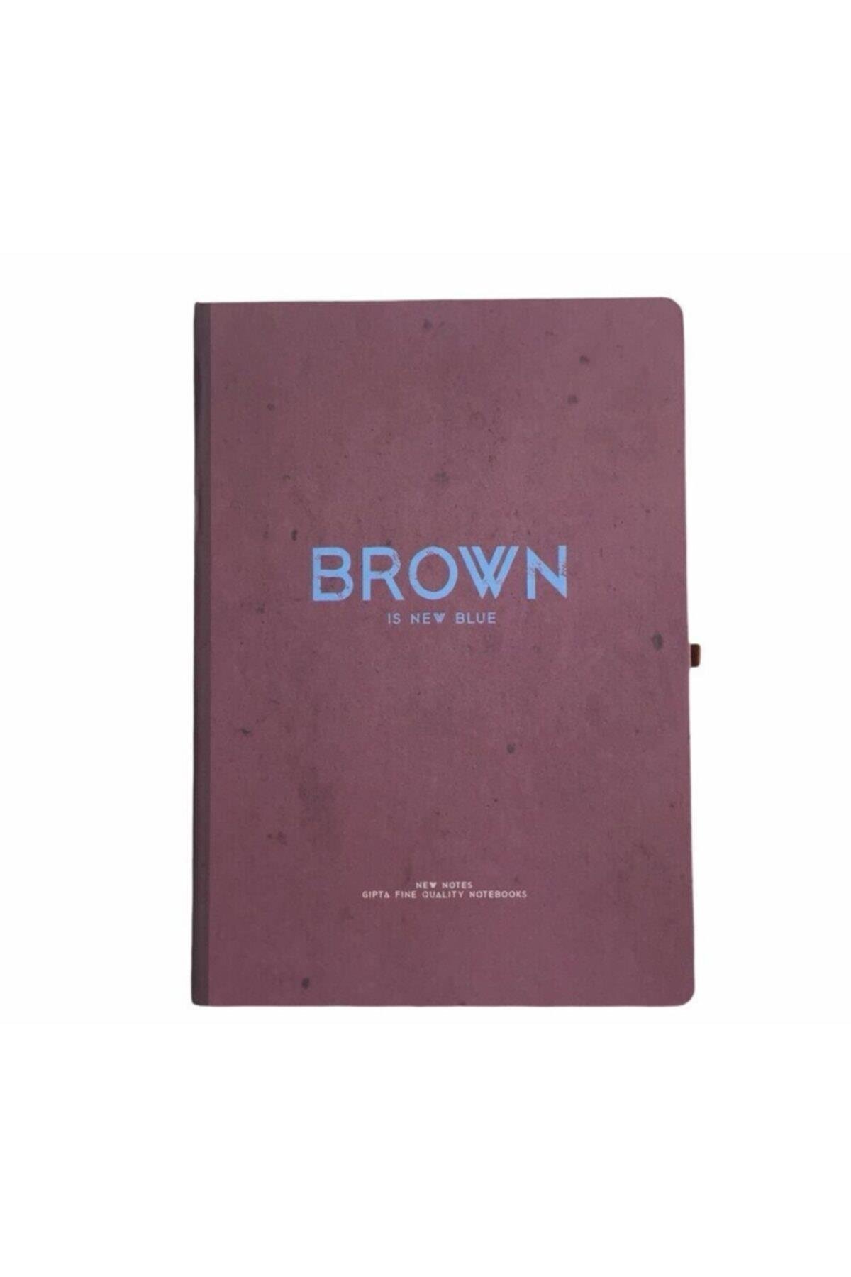 New Notes Brown Is New Blue Ciltli Sert Kapak 120 Yaprak 17x24 Çizgili Defter