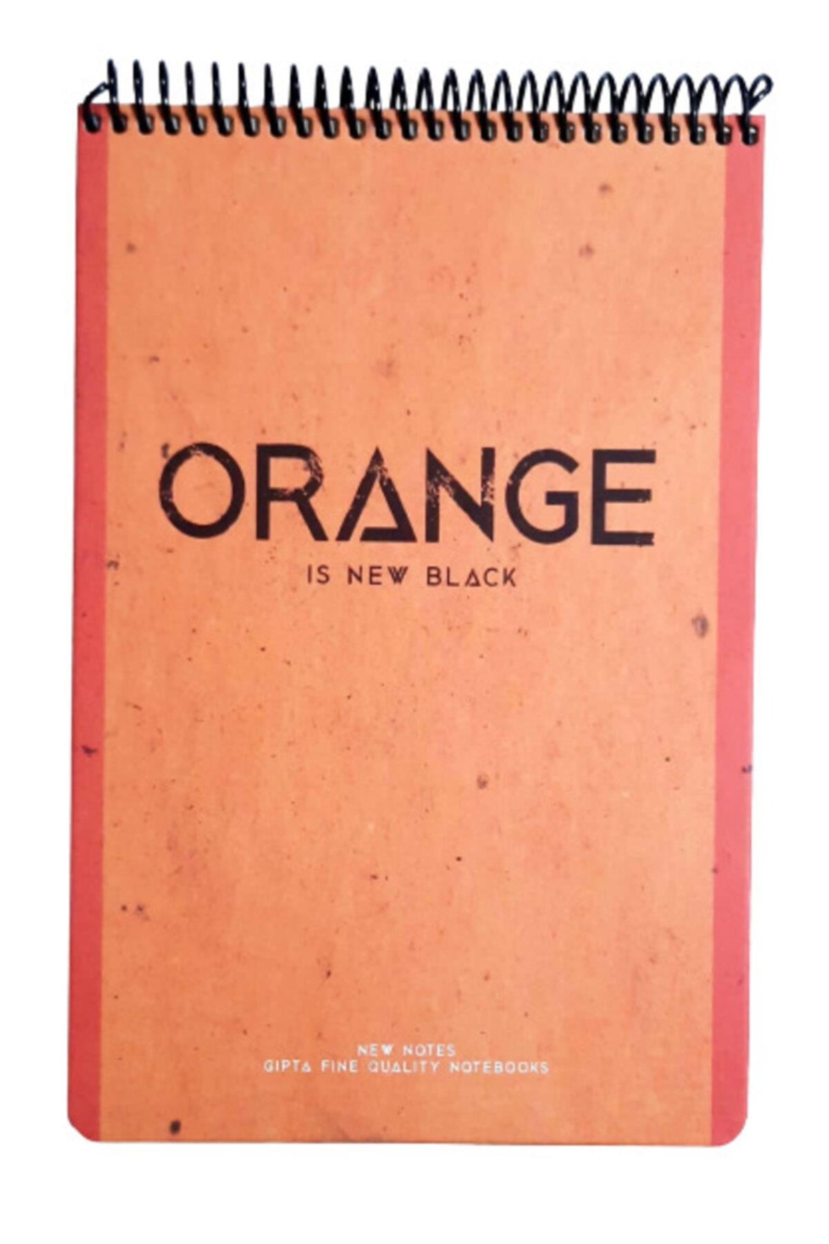 New Notes Orange Is New Black Spiralli Sert Kapak 100 Yaprak 17x24 Kareli Bloknot