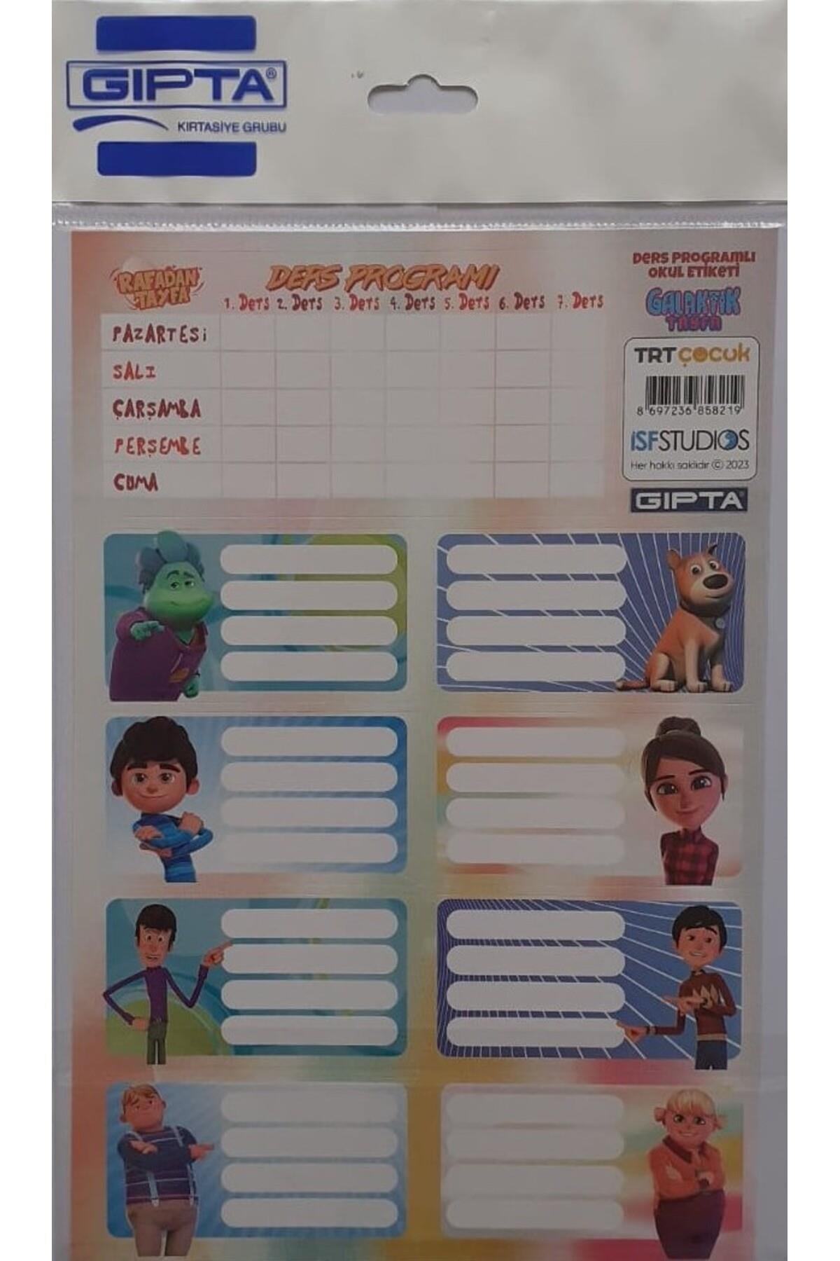 Okul Etiketi 3'lü Ders Programlı Rafadan Tayfa