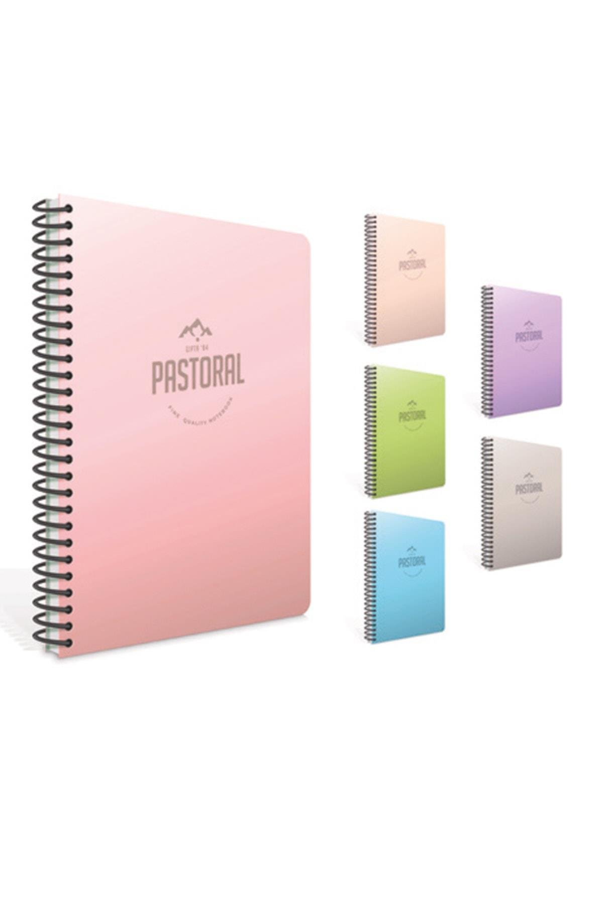 Pastoral 120 Yp. A4 Spiralli Pp. Kapak Defter 5 Kareli