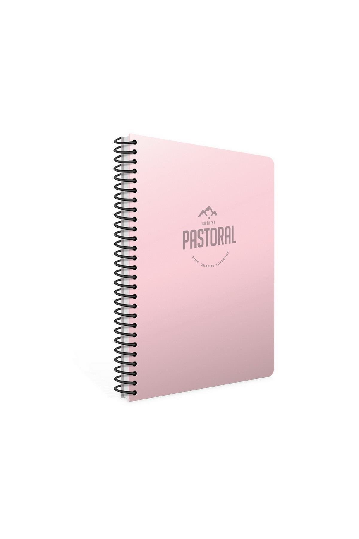 Pastoral 17x24 96 Yaprak Plastik Kapak Spiralli Defter (3254) Kareli Pembe