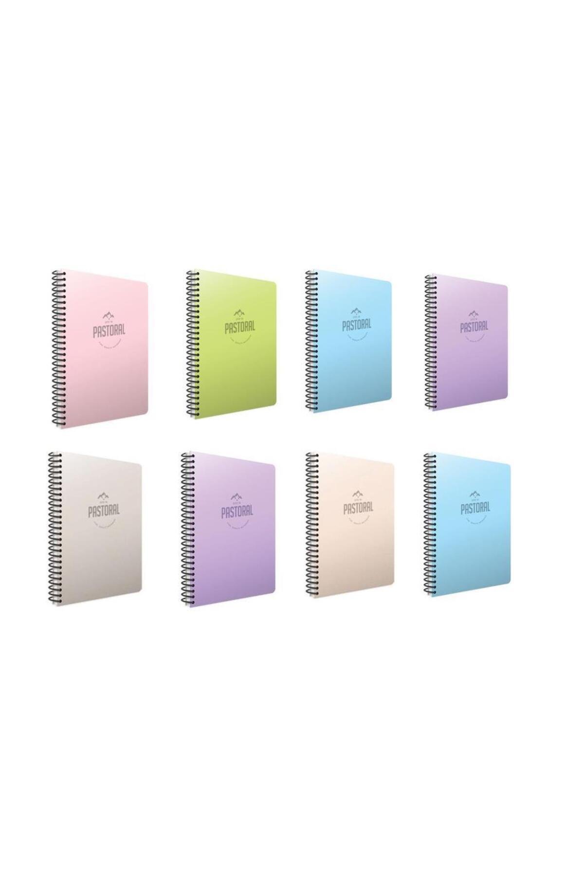 Pastoral 60 Yp. A4 Spiralli Pp. Kapak Defter Seti Çizgili 8'li