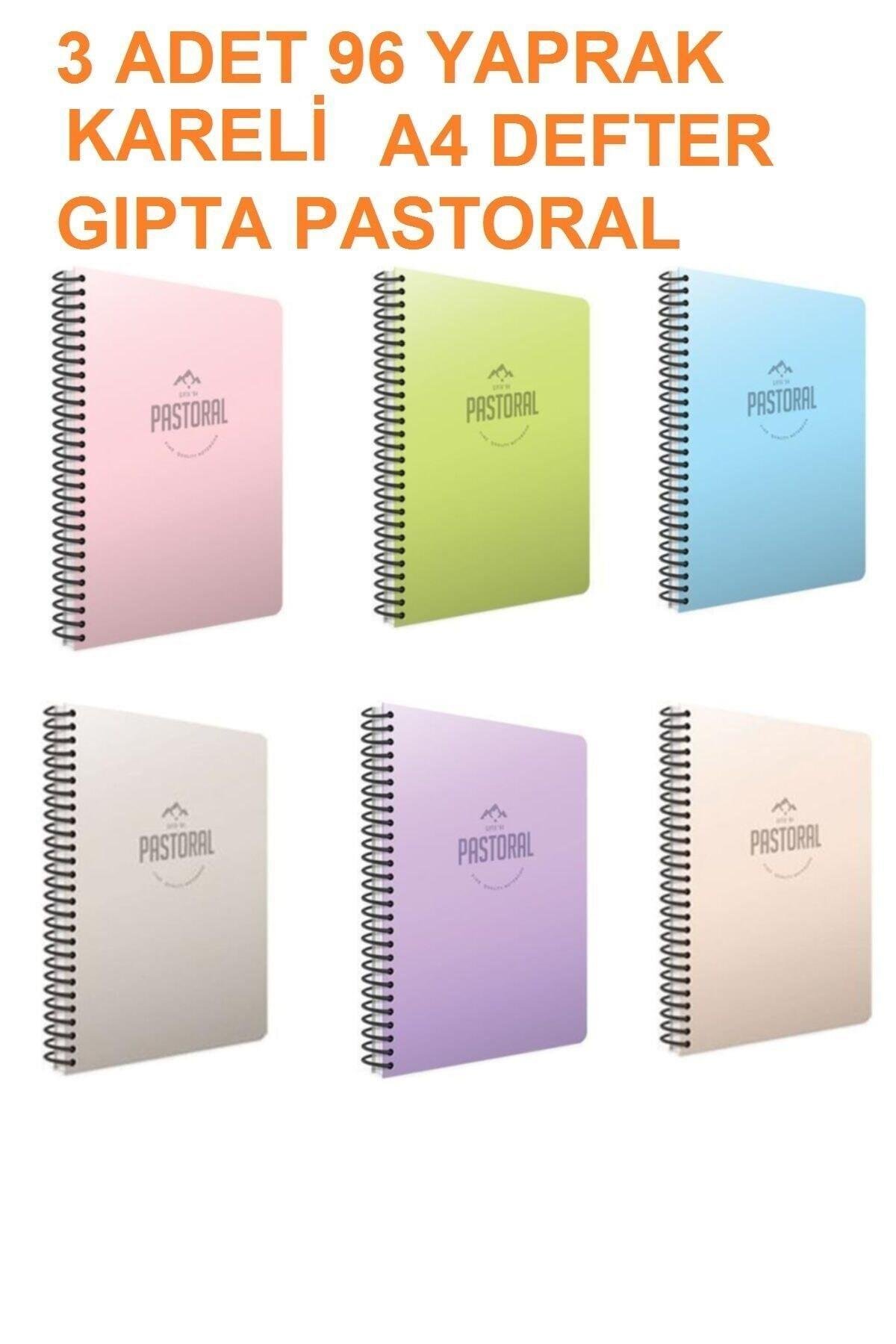 Pastoral 96yp 3 Adet Karlei A4 Defter