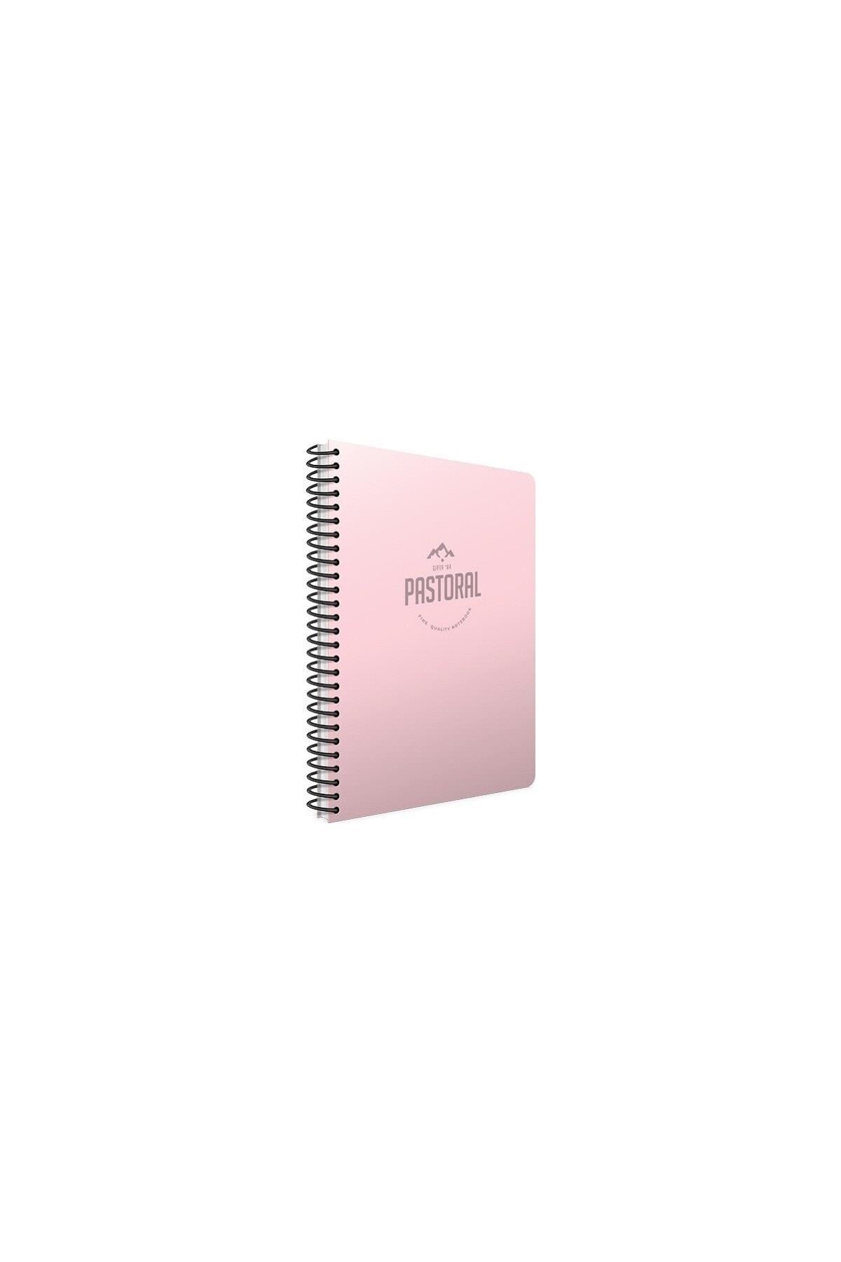 Pastoral Spiralli Plastik Kapak Defter 17x24 cm 96 Yaprak Çizgisiz