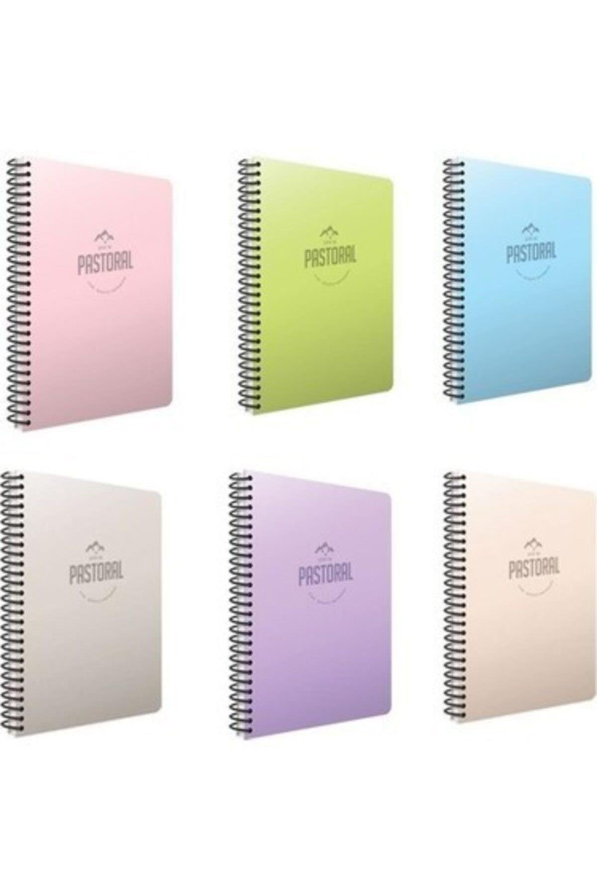 Pastoral Spiralli Pp. Kapak Defter A4 72 Yp Kareli Pastel Y