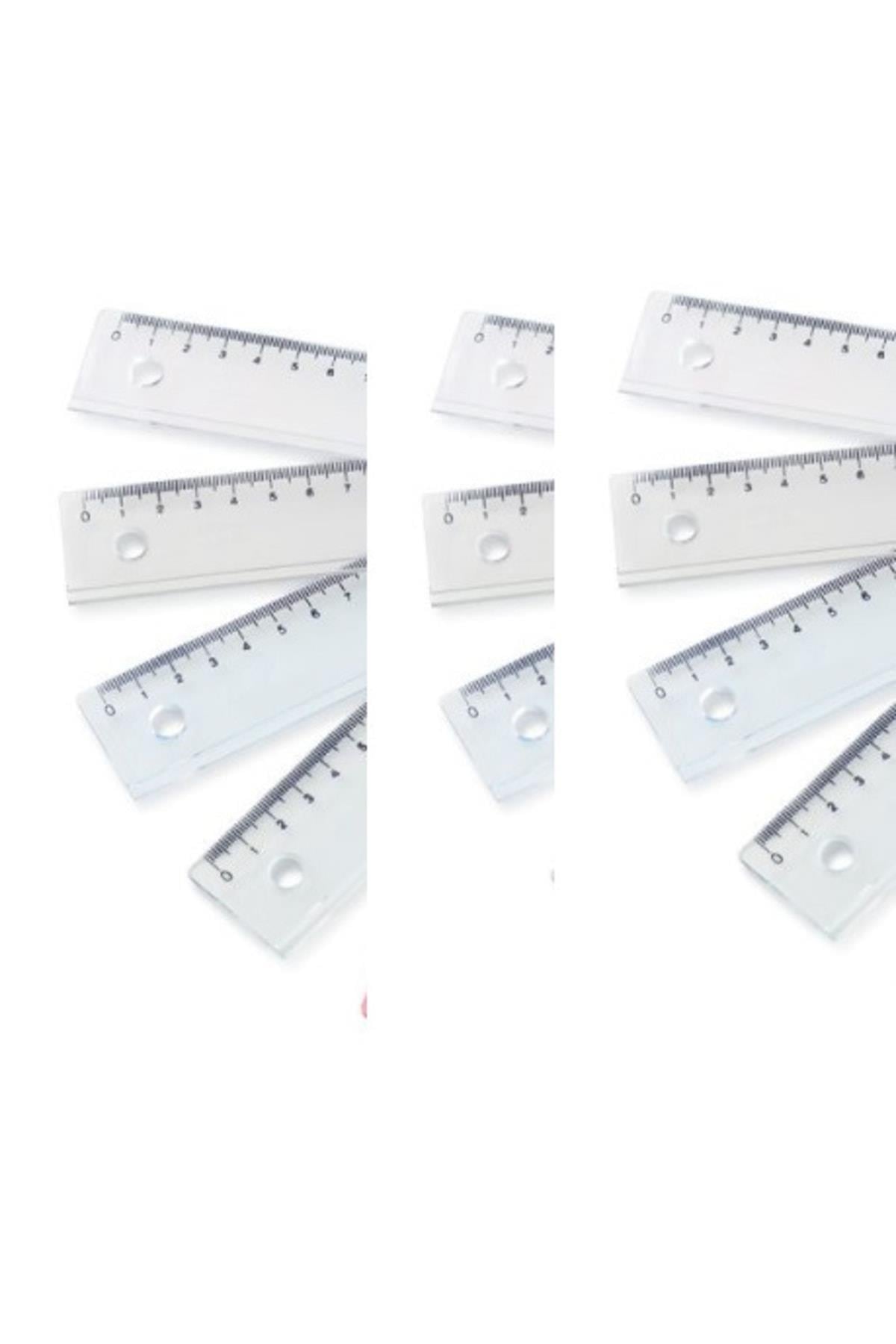 Plastik Cetvel 30 Cm (rakamlar Pres Baskıdır) Renkli