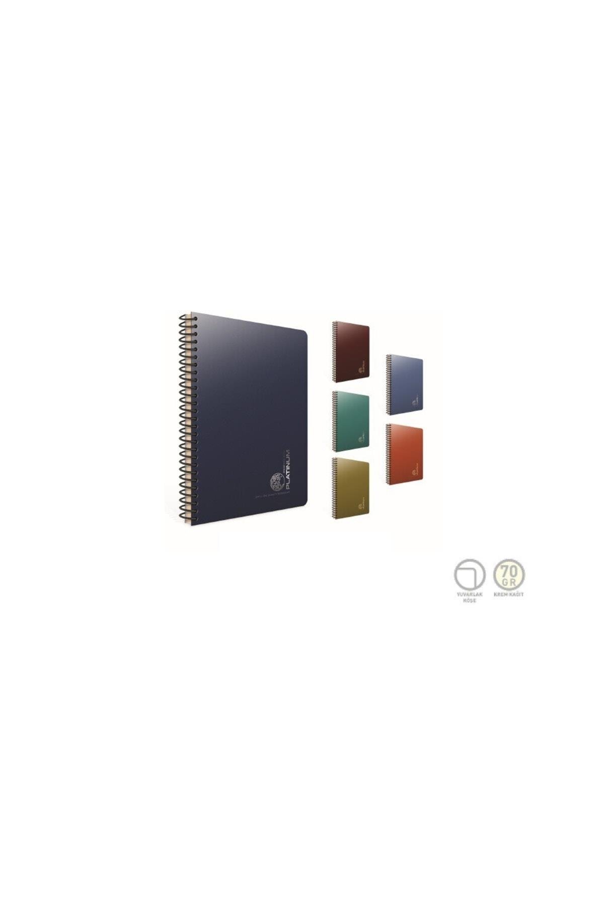 Platinum Spiralli Plastik Kapak Defter A4 100 Yaprak Çizgili (4 Lü Paket) 5688