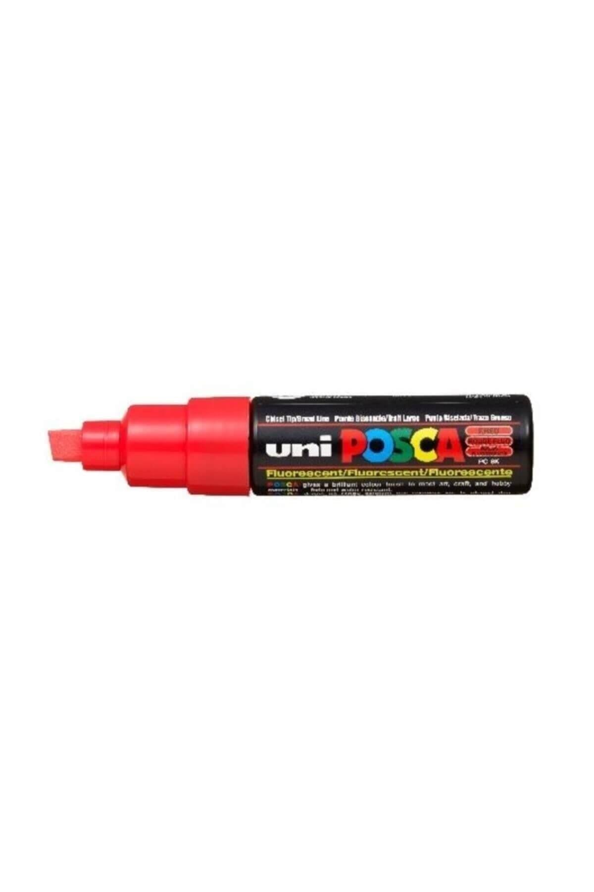 Posca Pc-8k Boyama Markörü 8 Mm Kesik Uç Floresan Kırmızı