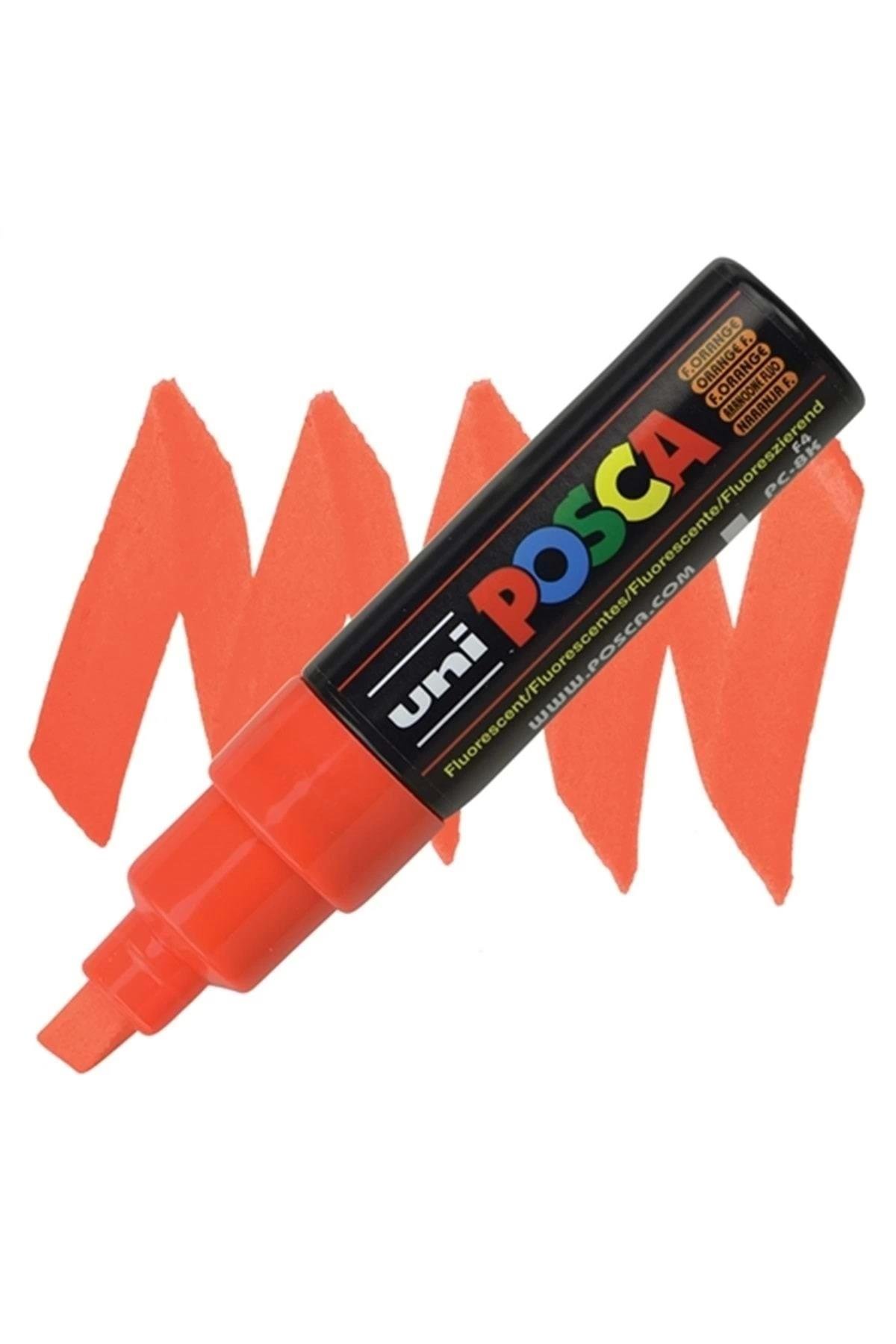 Posca Pc-8k Boyama Markörü 8 Mm Kesik Uç Floresan Turuncu