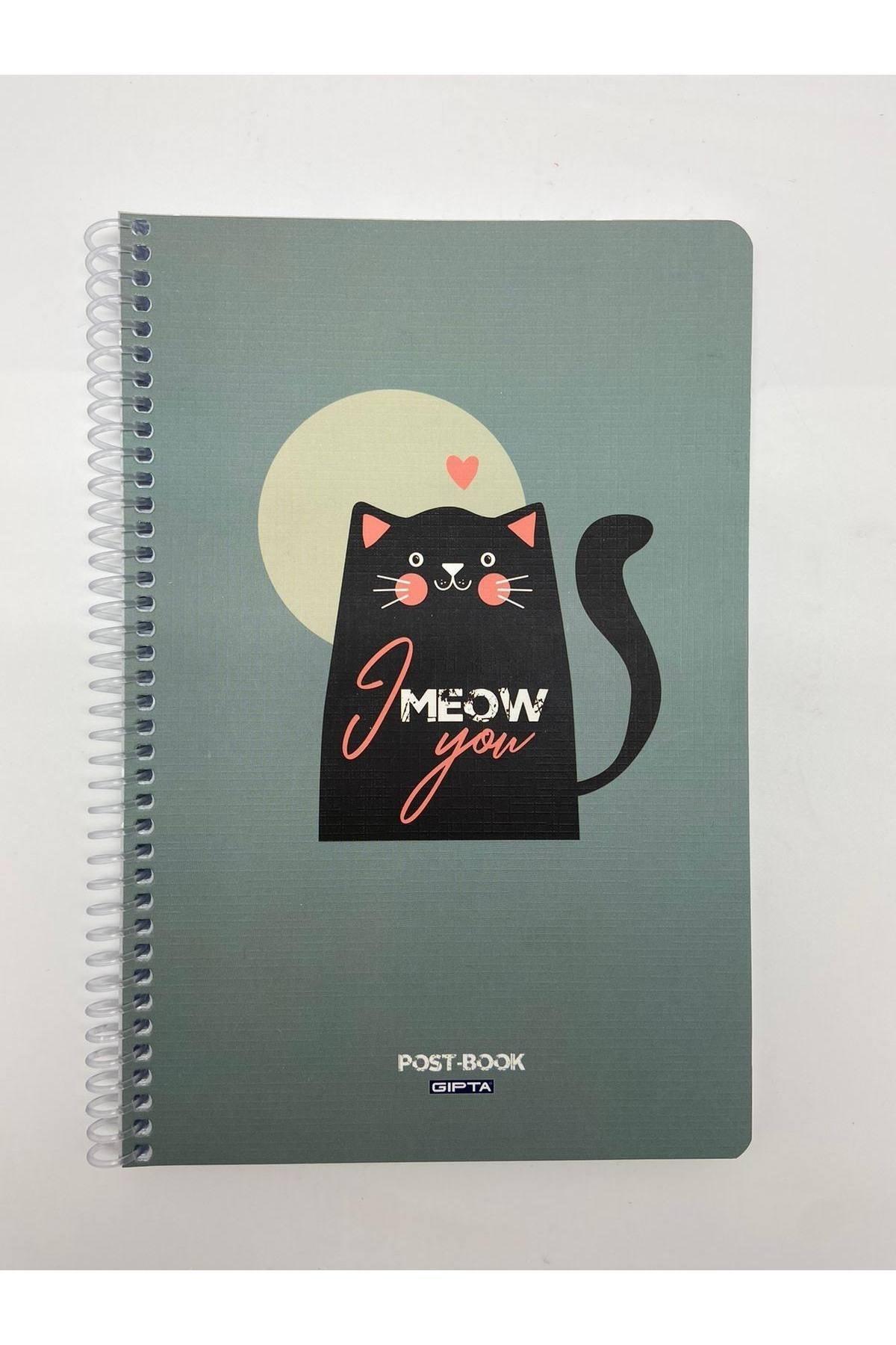 Post-book Spiralli Karton Kapak 17x24 80 Yaprak Kareli Defter