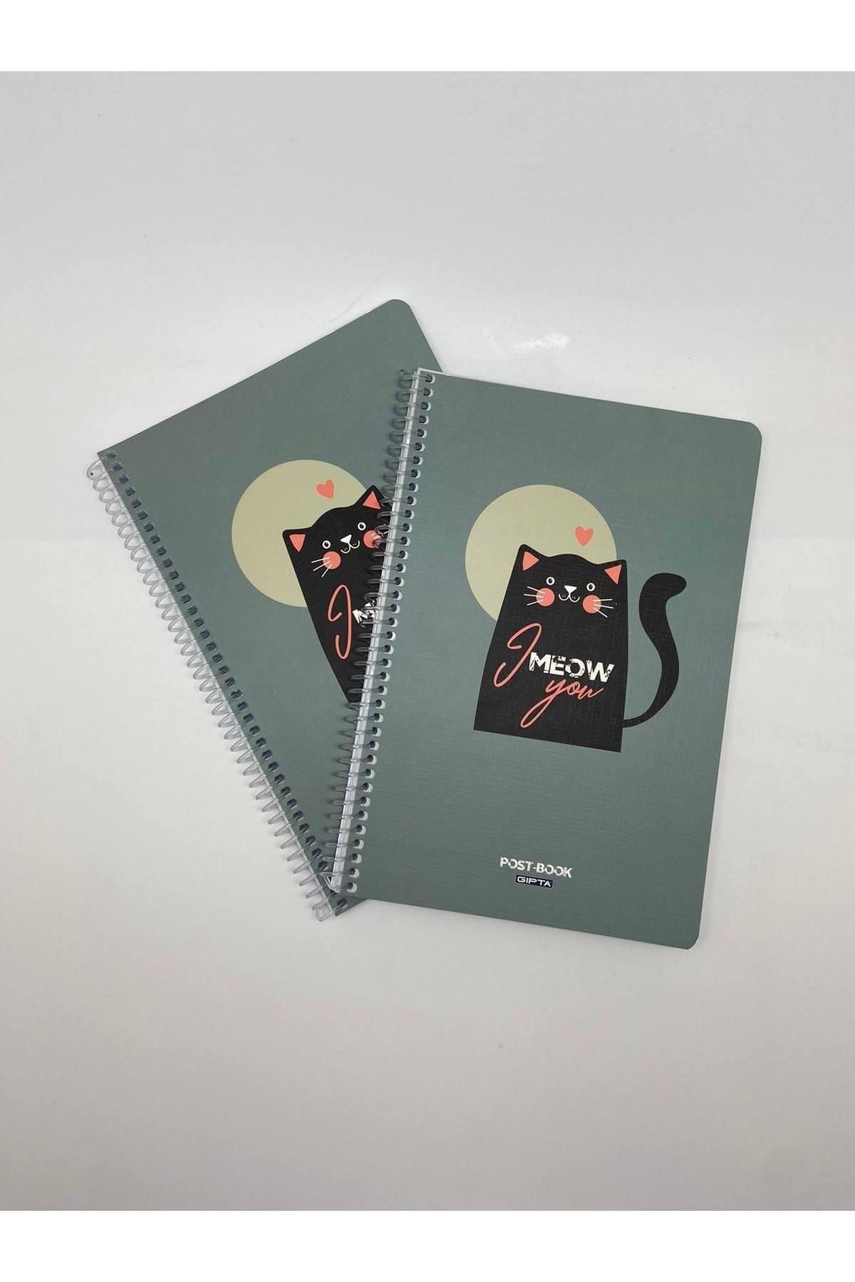 Post-book Spiralli Karton Kapak 17x24 80 Yaprak Kareli Defter 2'li