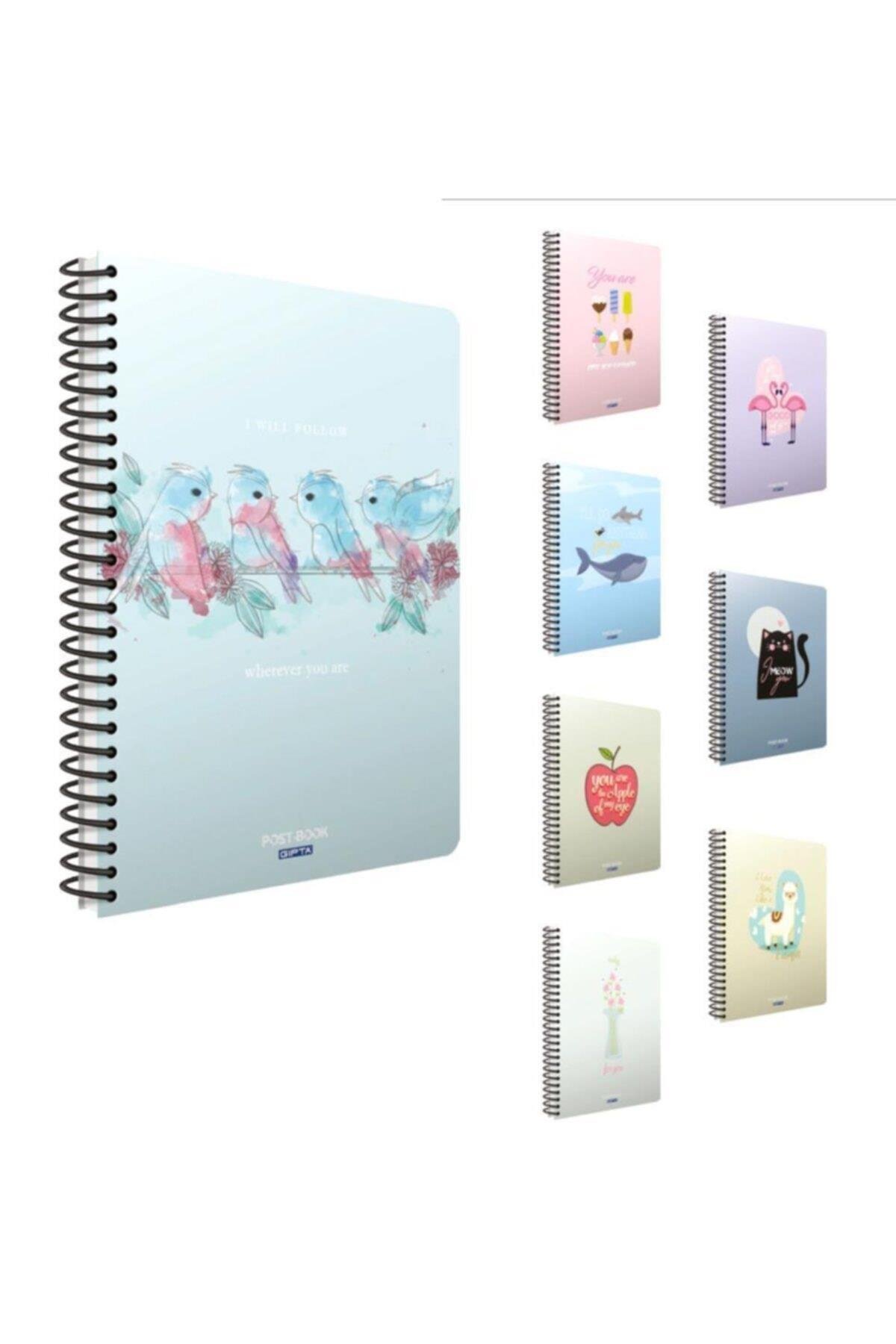 Post-book Spiralli Karton Kapak Defter A6 80yp Kareli 1 Adet