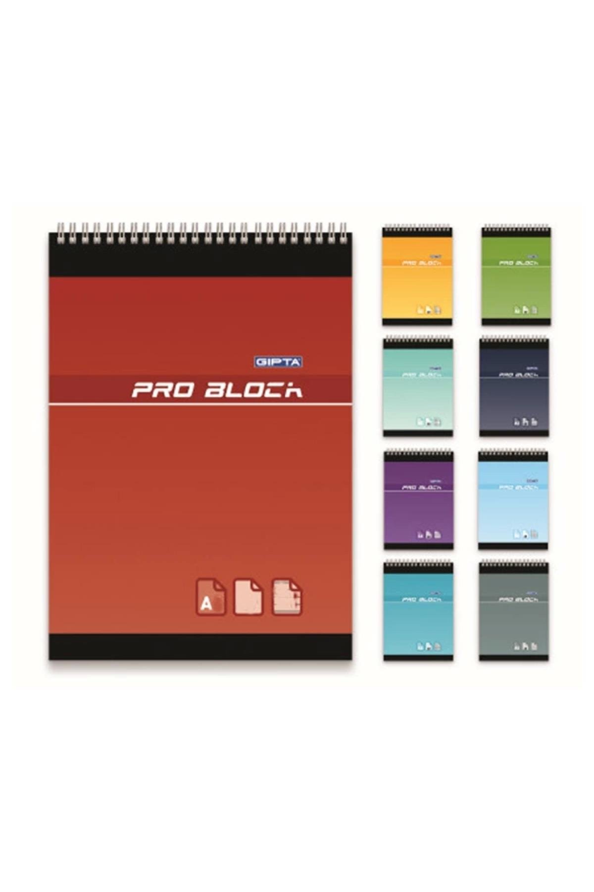 PRO BLOCK SPİRALLİ KARTON KAPAK A7 BLOKNOT 40 YP. ÇİZGİLİ