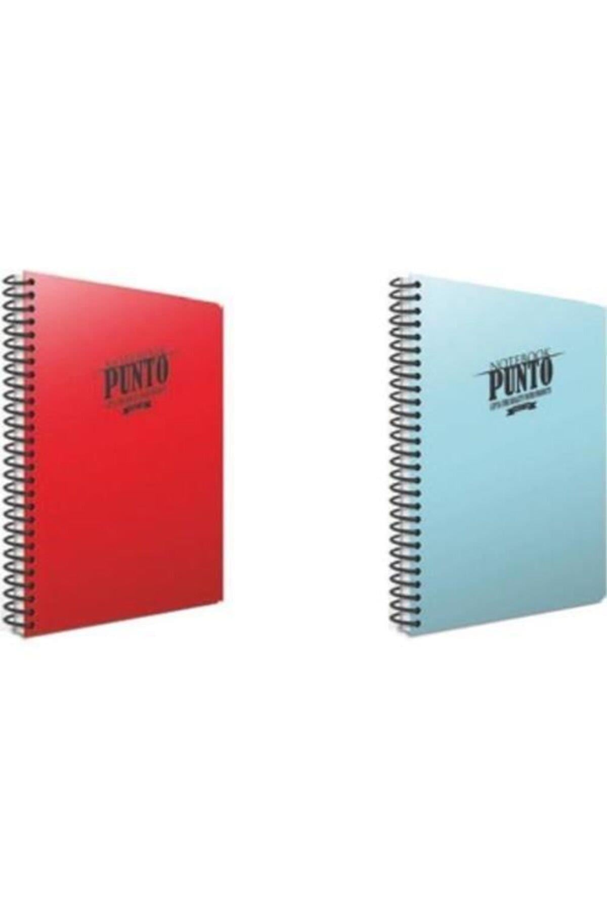 Punto Spiralli A4 80 Yap Pp Kapak Defter Seti Kareli 2'li