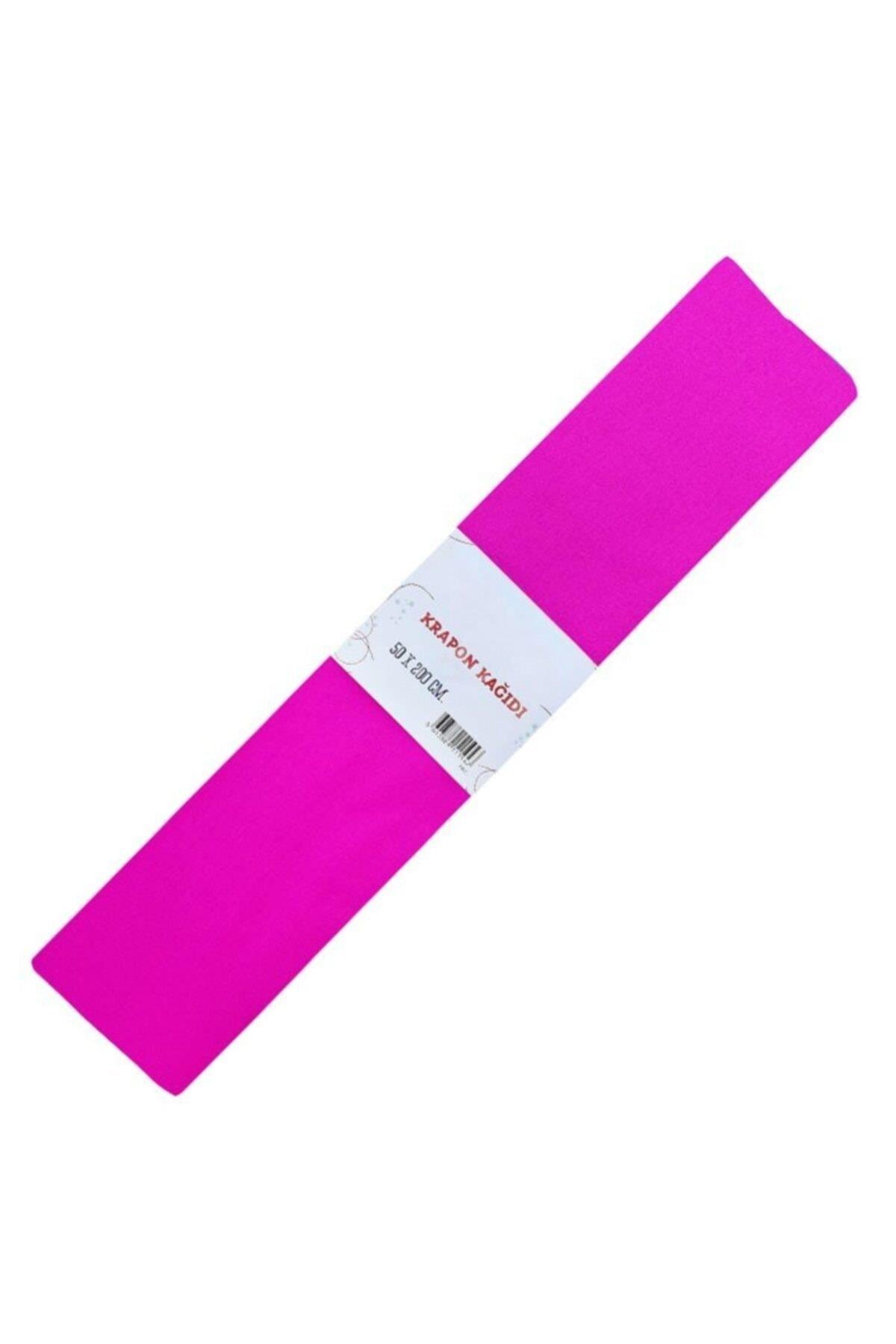 Renkli Krapon Kağıdı 50cm X 2mt Pembe (10 Lu Paket) 9125
