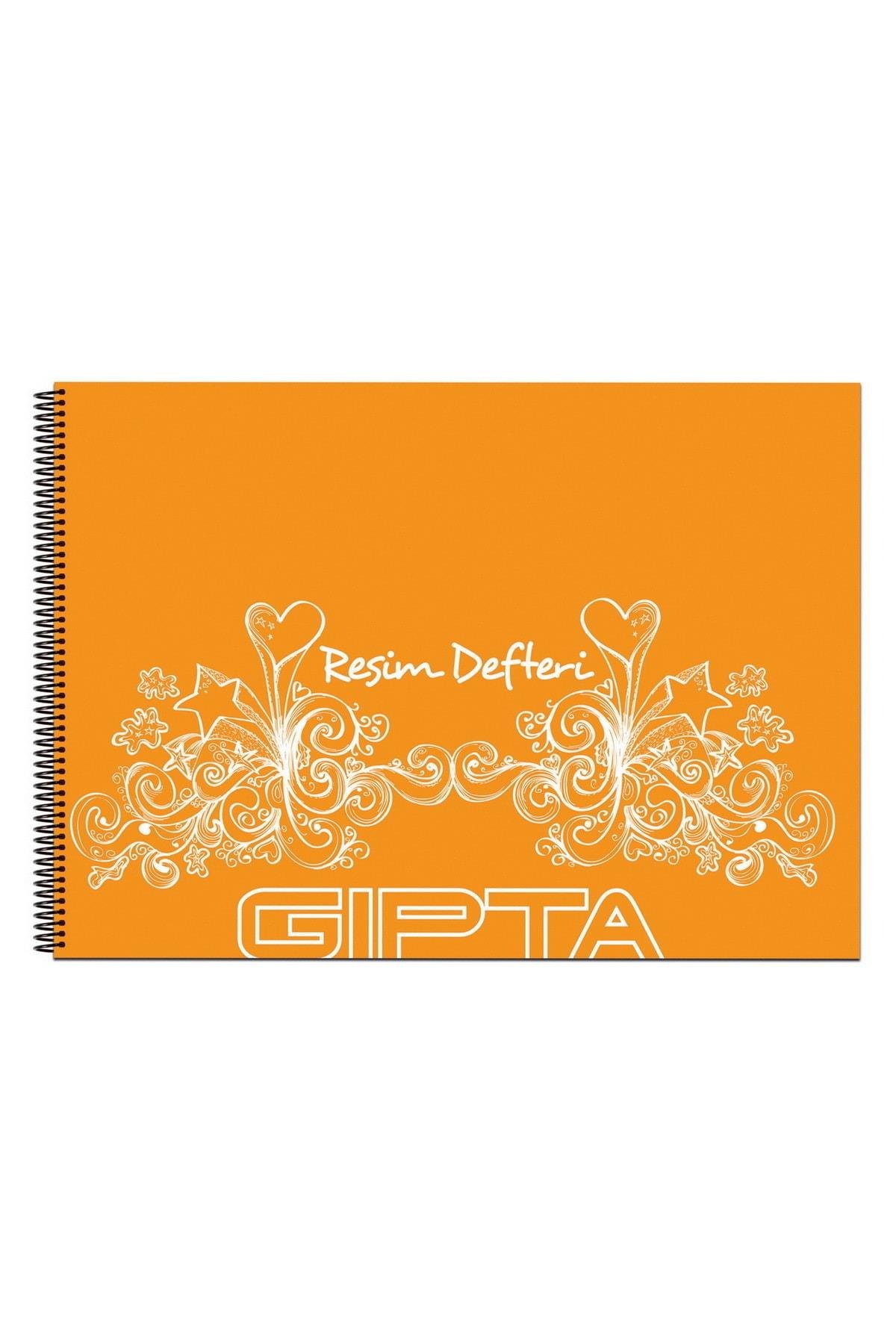Resim Defteri 25x35 25 Yaprak Spiralli Plastik Kapak (1772) Sarı