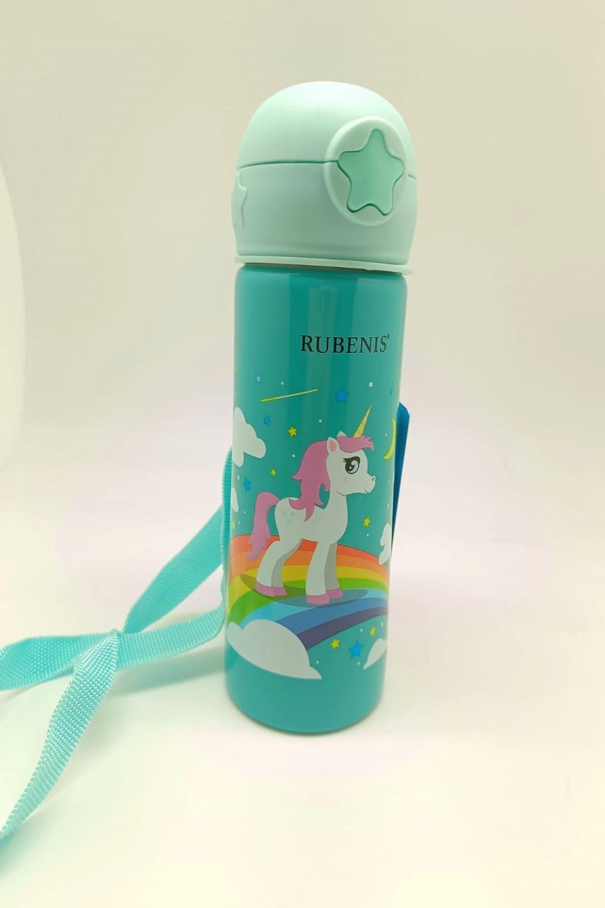 RUBENİS UNİCORN FİGÜRLÜ ÇELİK MATARA TURKUAZ 500 ML (RCM-01)
