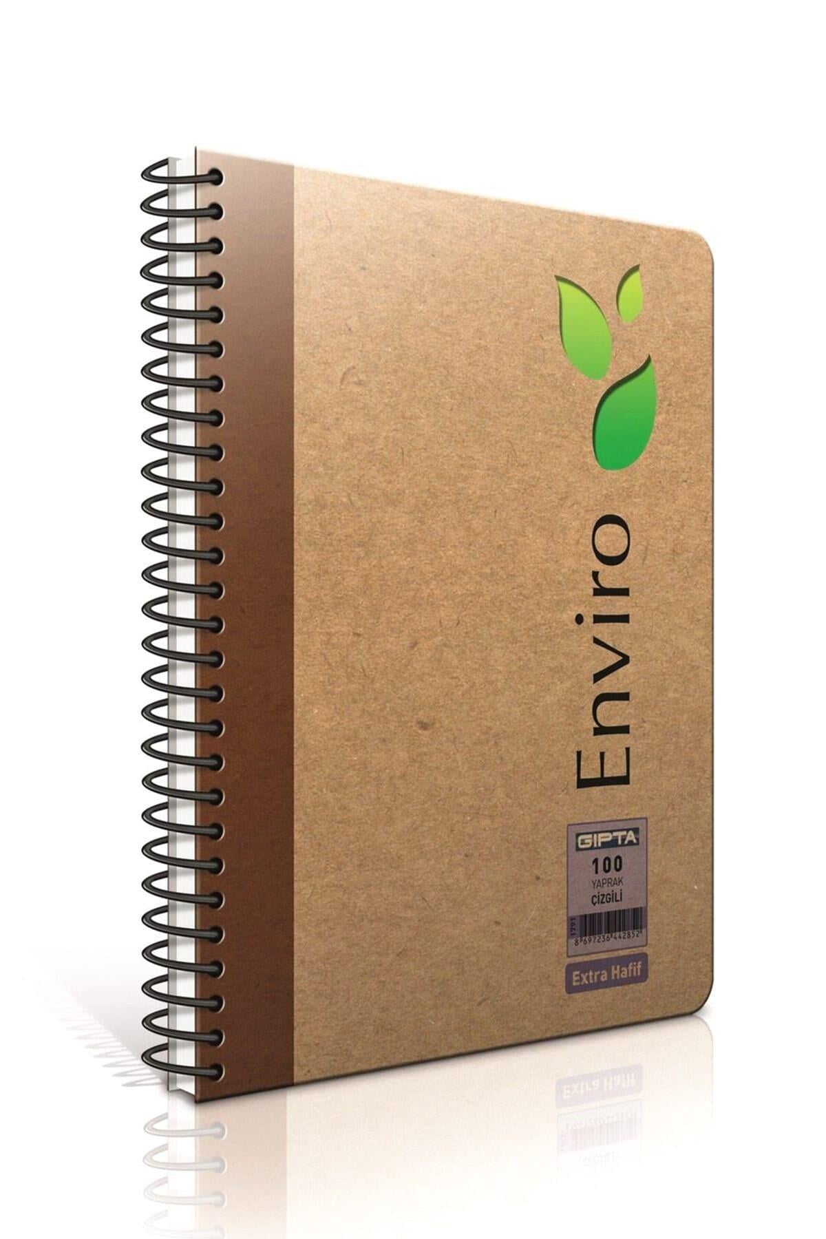 Spiralli Defter Enviro Sert Kapak Çizgisiz 100 Yaprak 17x24