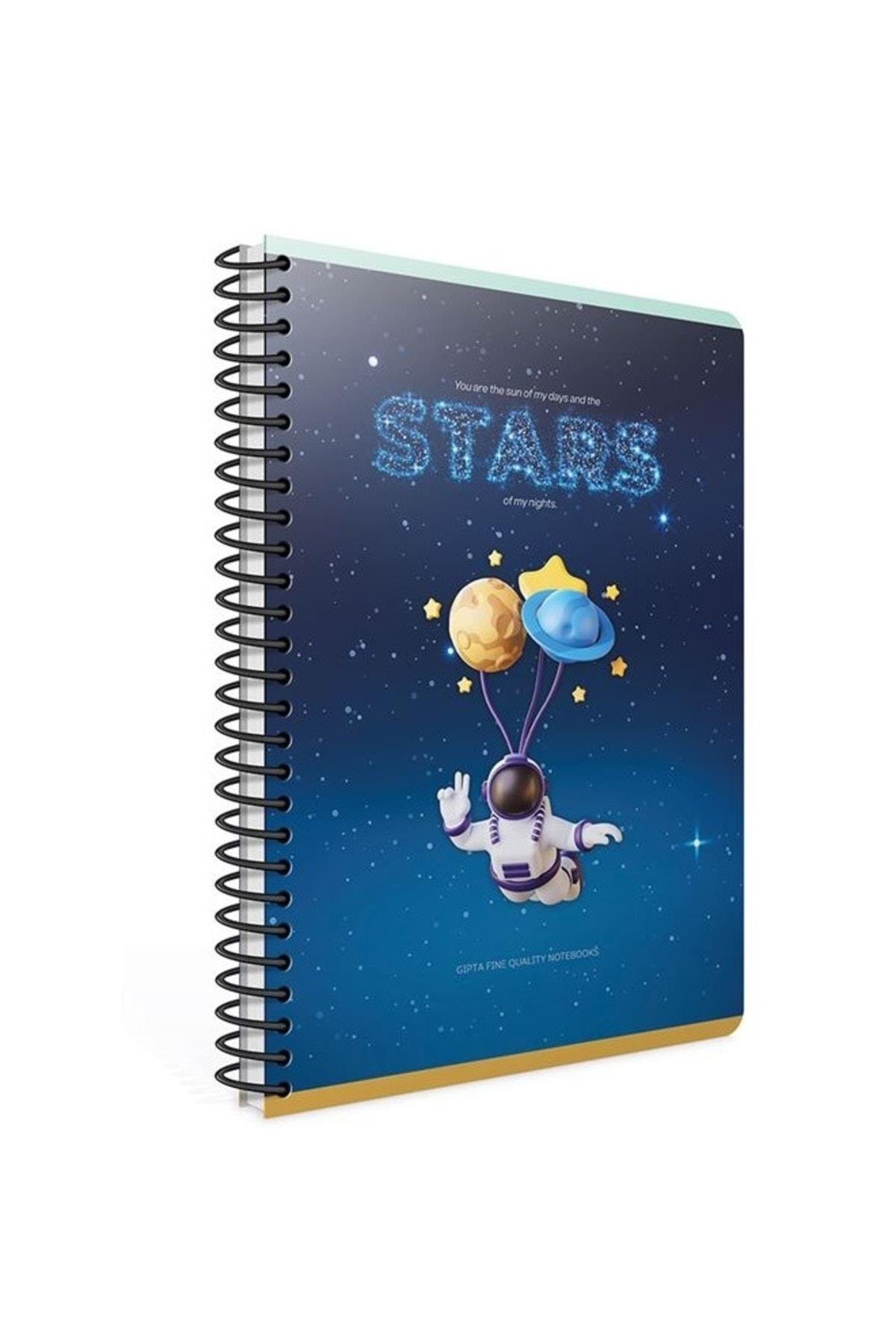 Stars A4 Karton Kapak Spiralli Defter Çizgili 80 Yp 6192