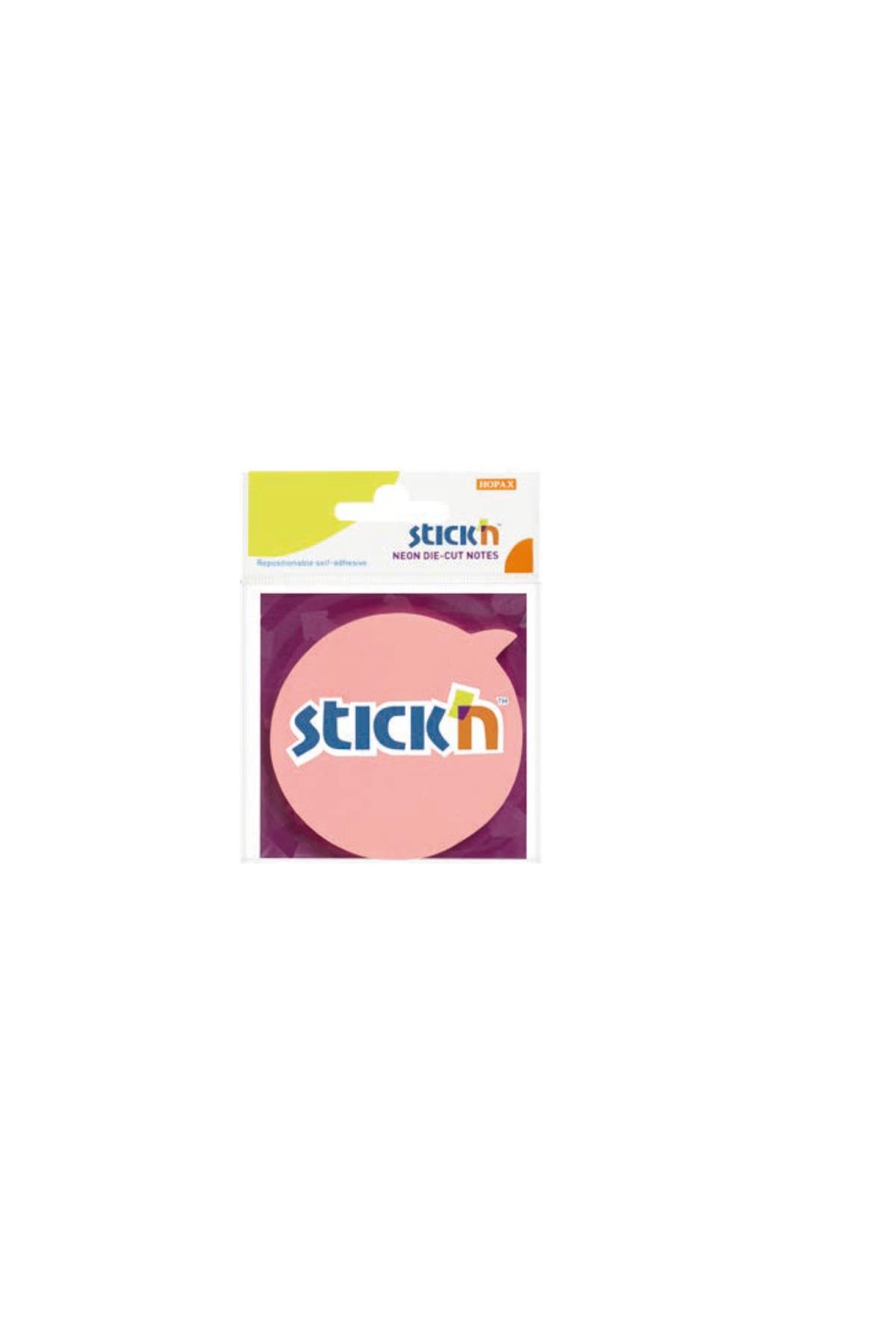 Stickn Die-cut Notes Yapışkanlı Not Kağıdı - Neon Açık Pembe Konuşma Balonu / 21182